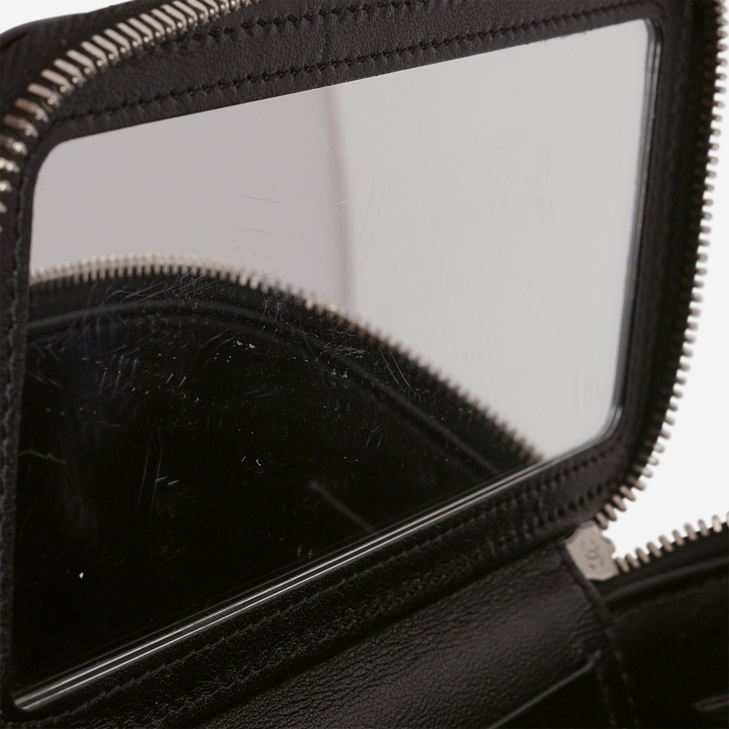 Chanel Small Vanity on Chain - Black Lambskin | Silver Hardware