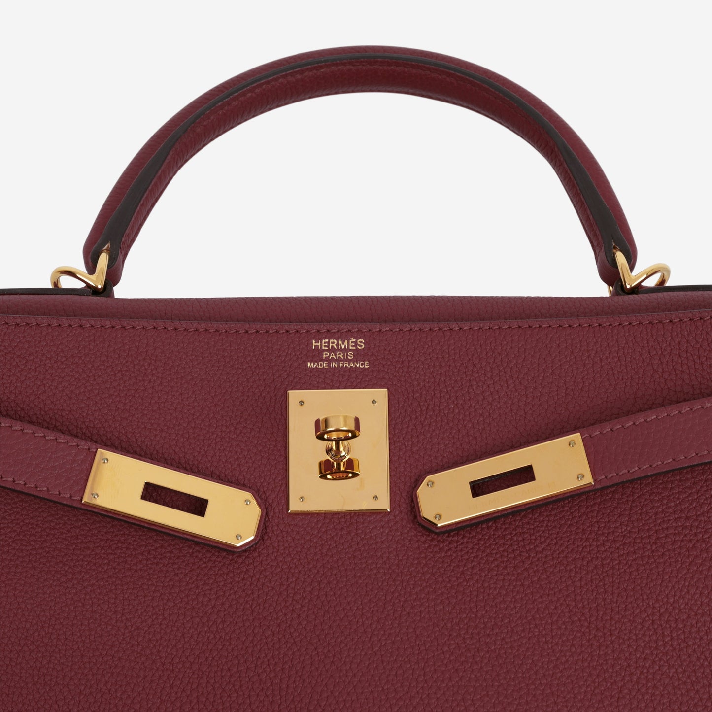 Hermès Kelly 32 - Rouge Grenat Togo | Gold Hardware