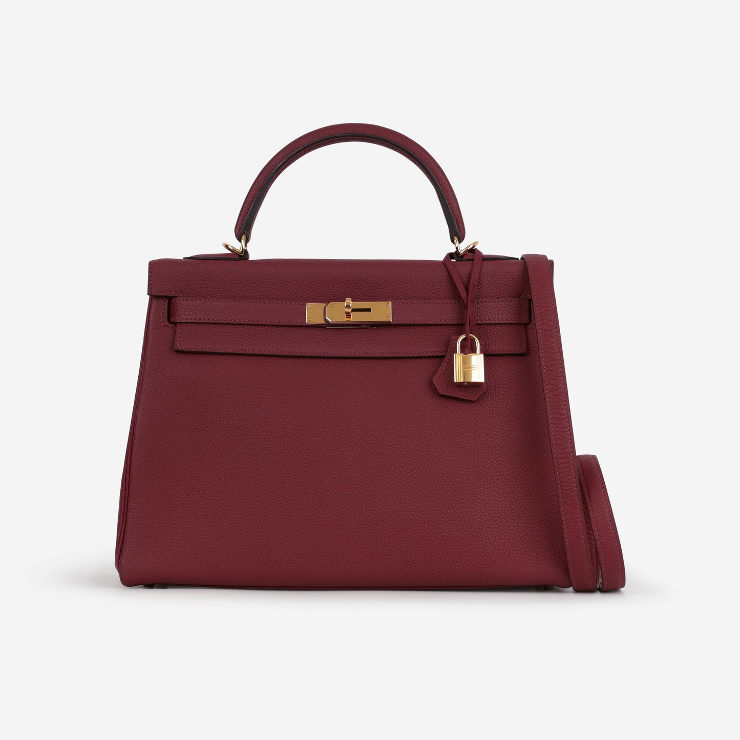 Hermès Kelly 32 - Rouge Grenat Togo | Gold Hardware