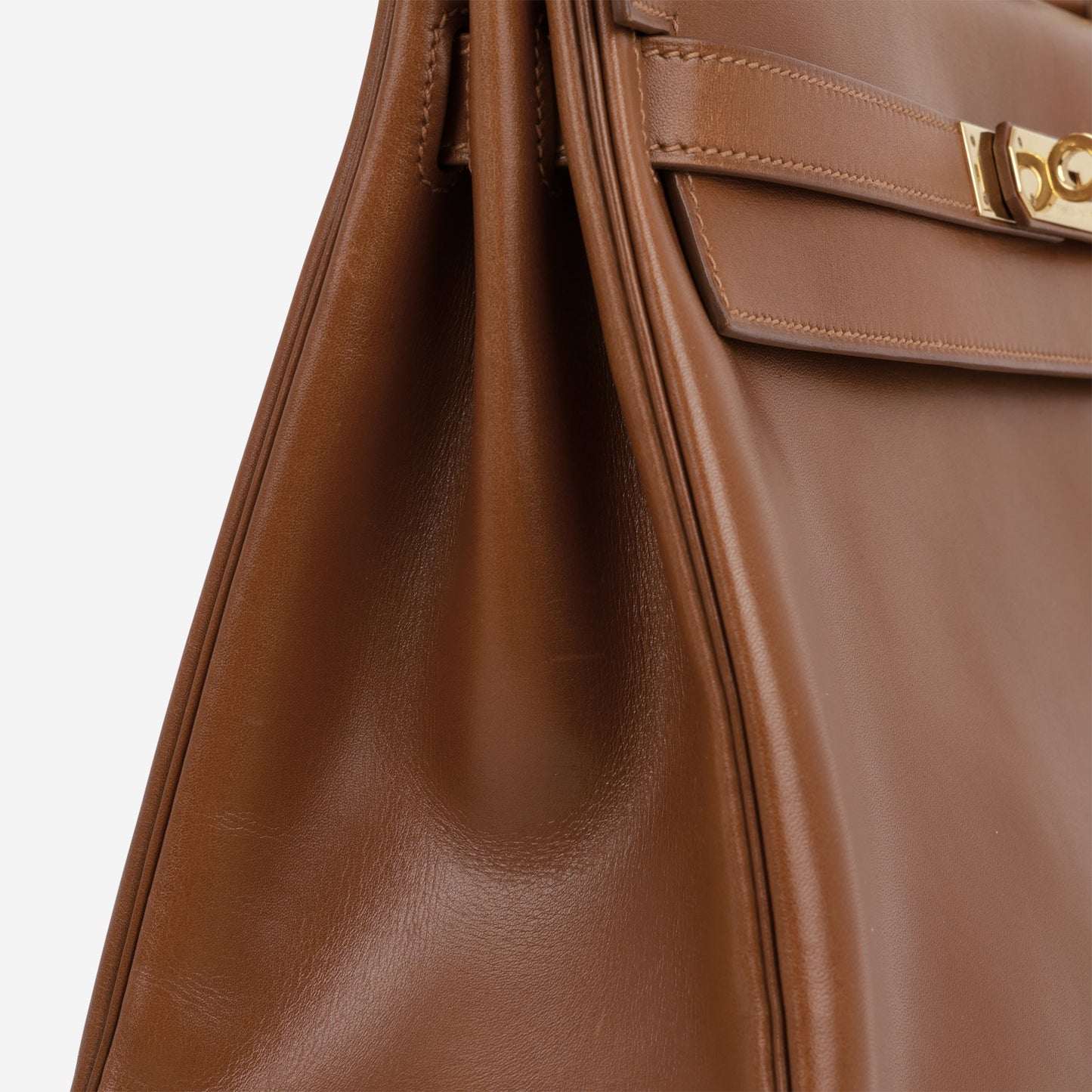 Hermès Vintage Kelly 32 Retourne - Noisette Box Calf | Gold Hardware