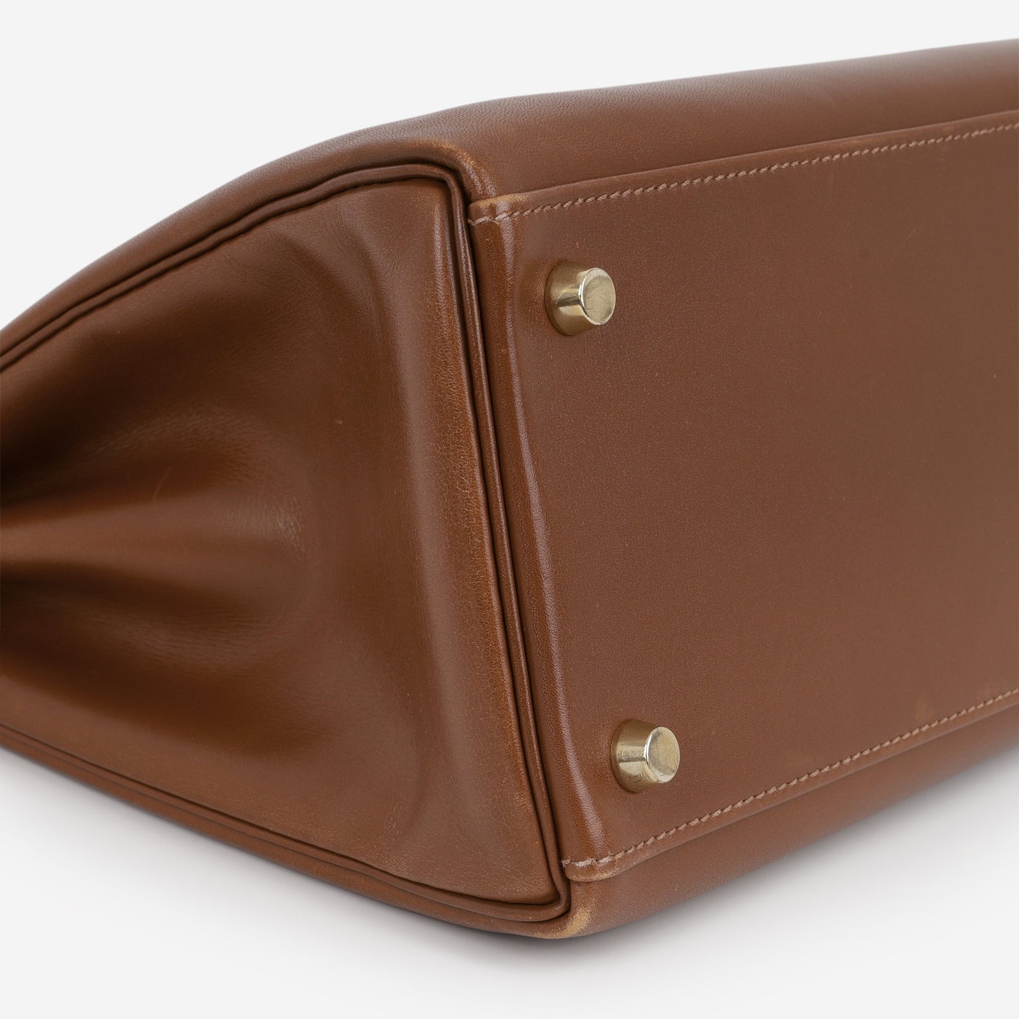 Hermès Vintage Kelly 32 Retourne - Noisette Box Calf | Gold Hardware