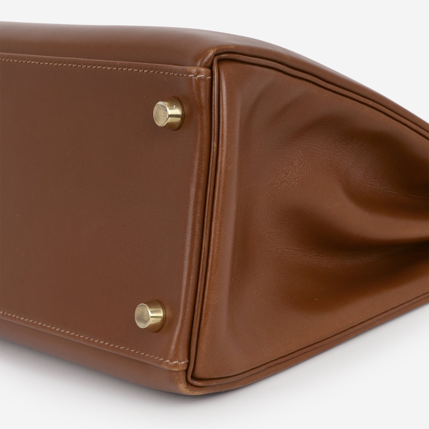 Hermès Vintage Kelly 32 Retourne - Noisette Box Calf | Gold Hardware