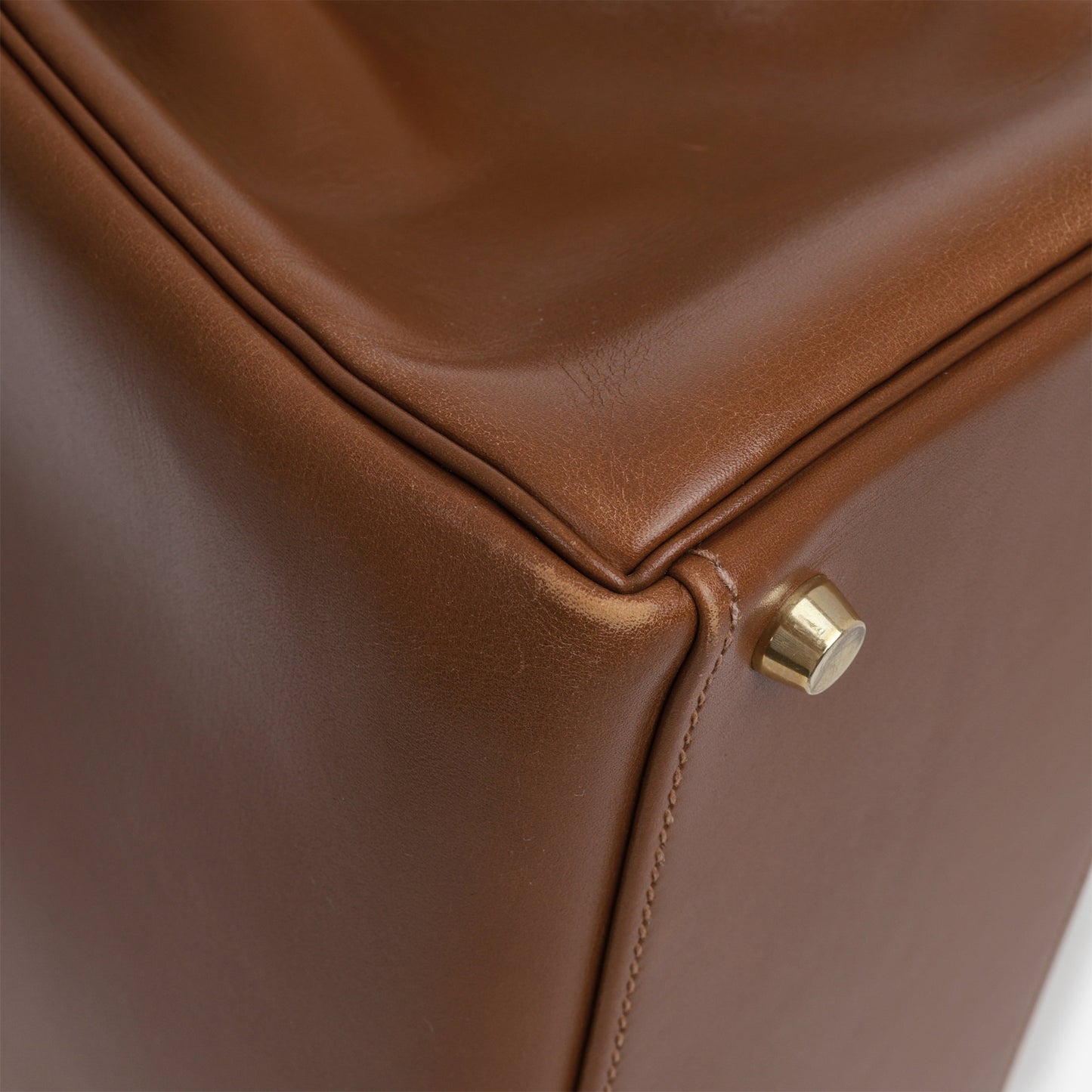 Hermès Vintage Kelly 32 Retourne - Noisette Box Calf | Gold Hardware