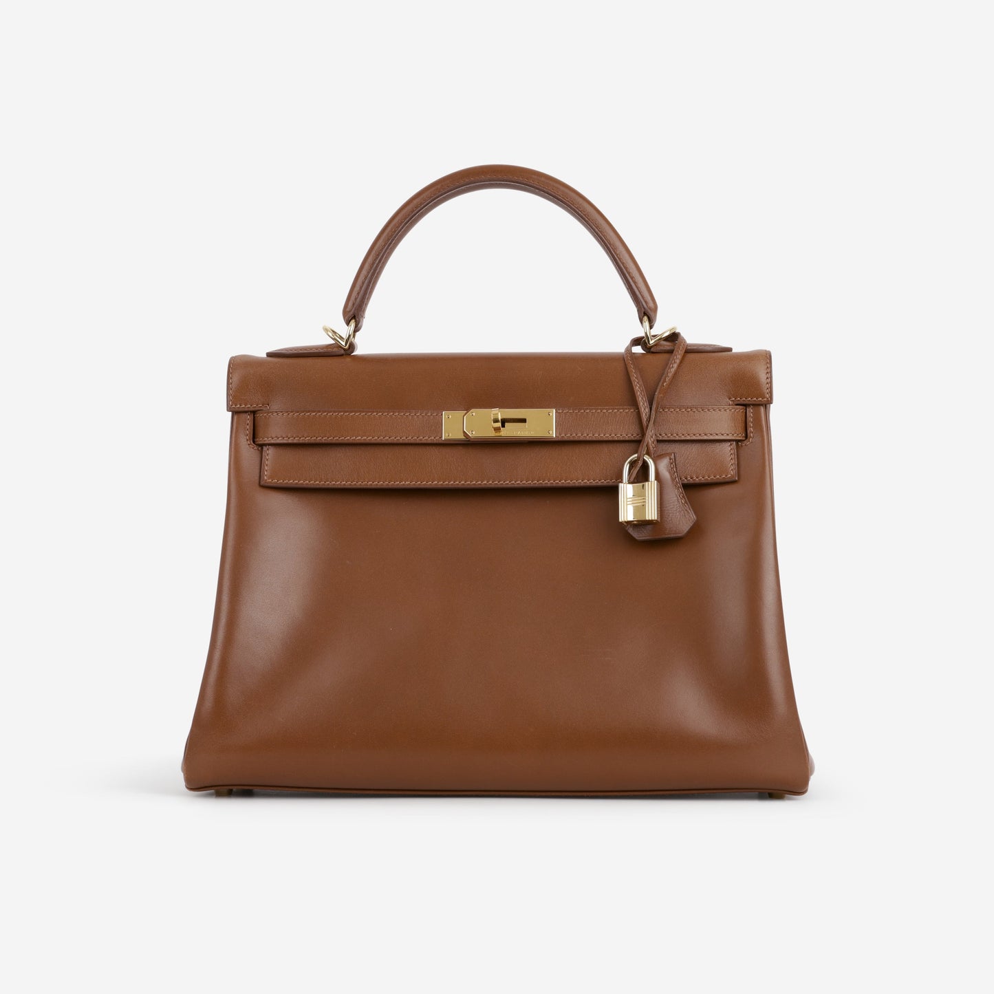 Hermès Vintage Kelly 32 Retourne - Noisette Box Calf | Gold Hardware