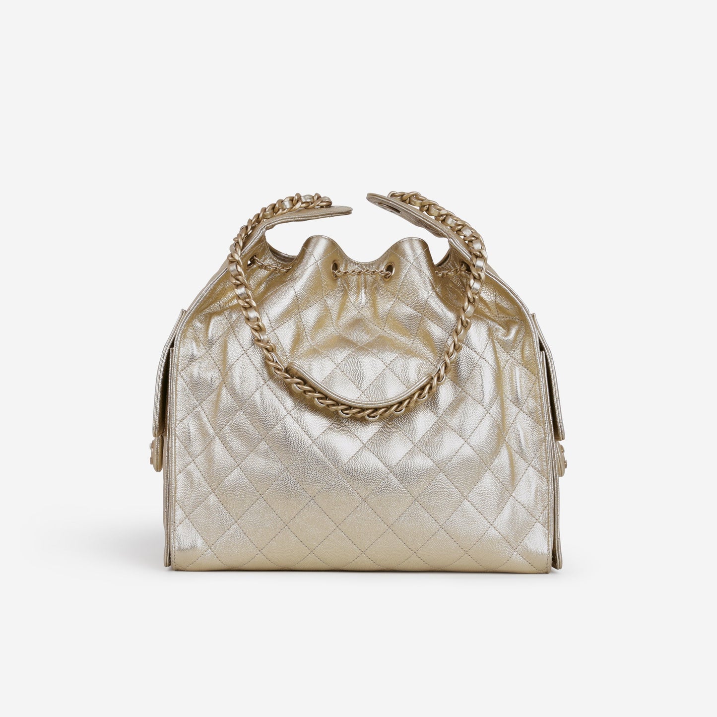 Chanel Medium 25 Hobo Bag - Champagne Gold Caviar | Gold Hardware