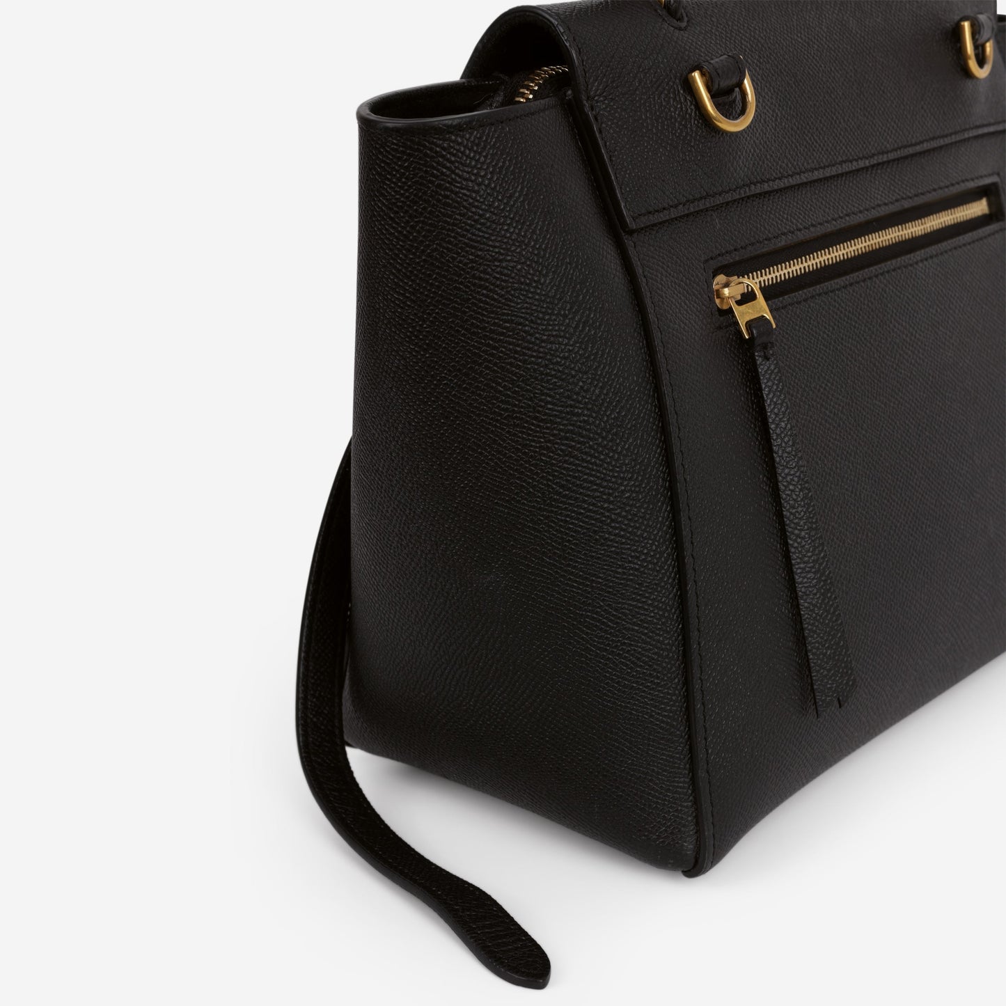 Celine Micro Belt Bag - Black Grained Calfskin | Gold Hardware