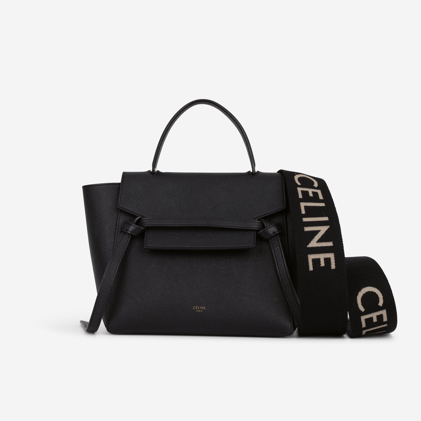 Celine Micro Belt Bag - Black Grained Calfskin | Gold Hardware