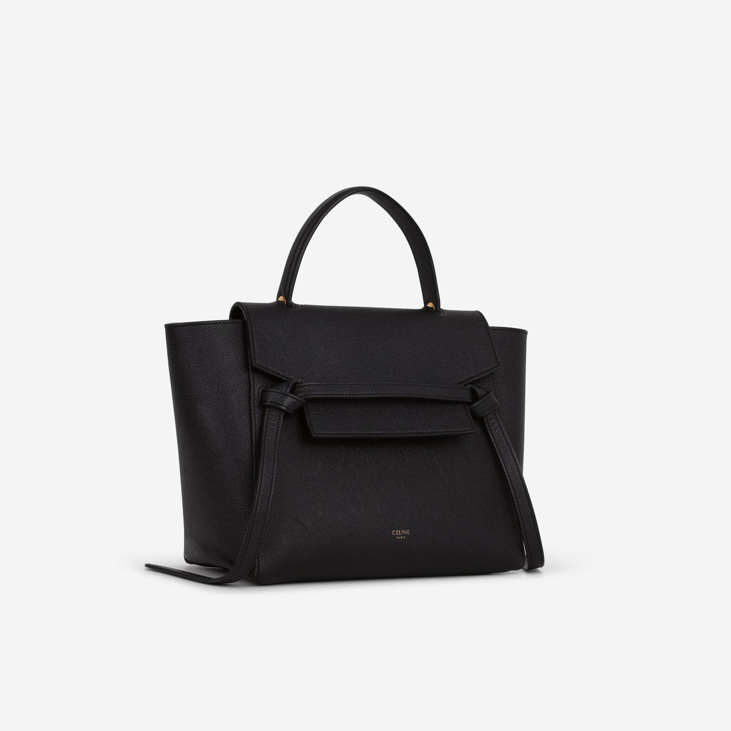 Celine Micro Belt Bag - Black Grained Calfskin | Gold Hardware