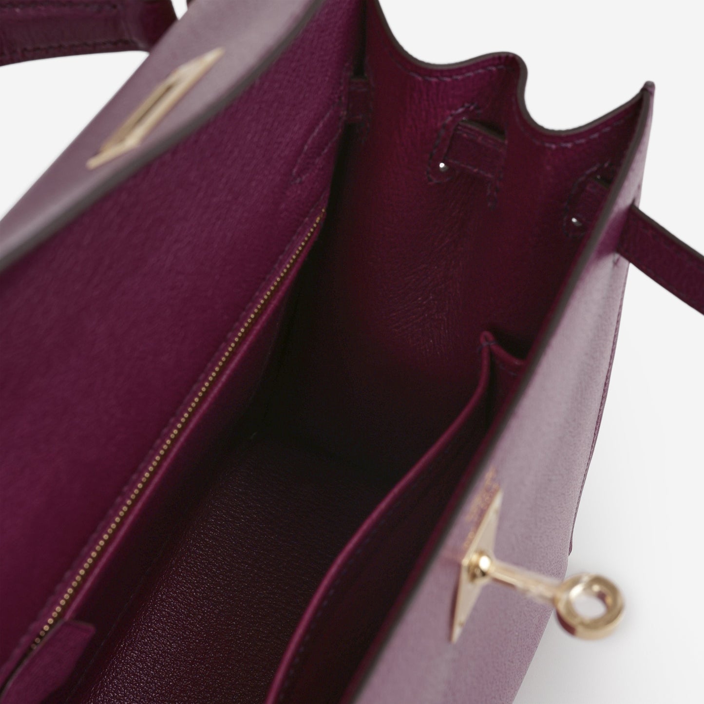 Hermès Kelly 25 - Anemone Chevre Chamkila | Permbrass Hardware