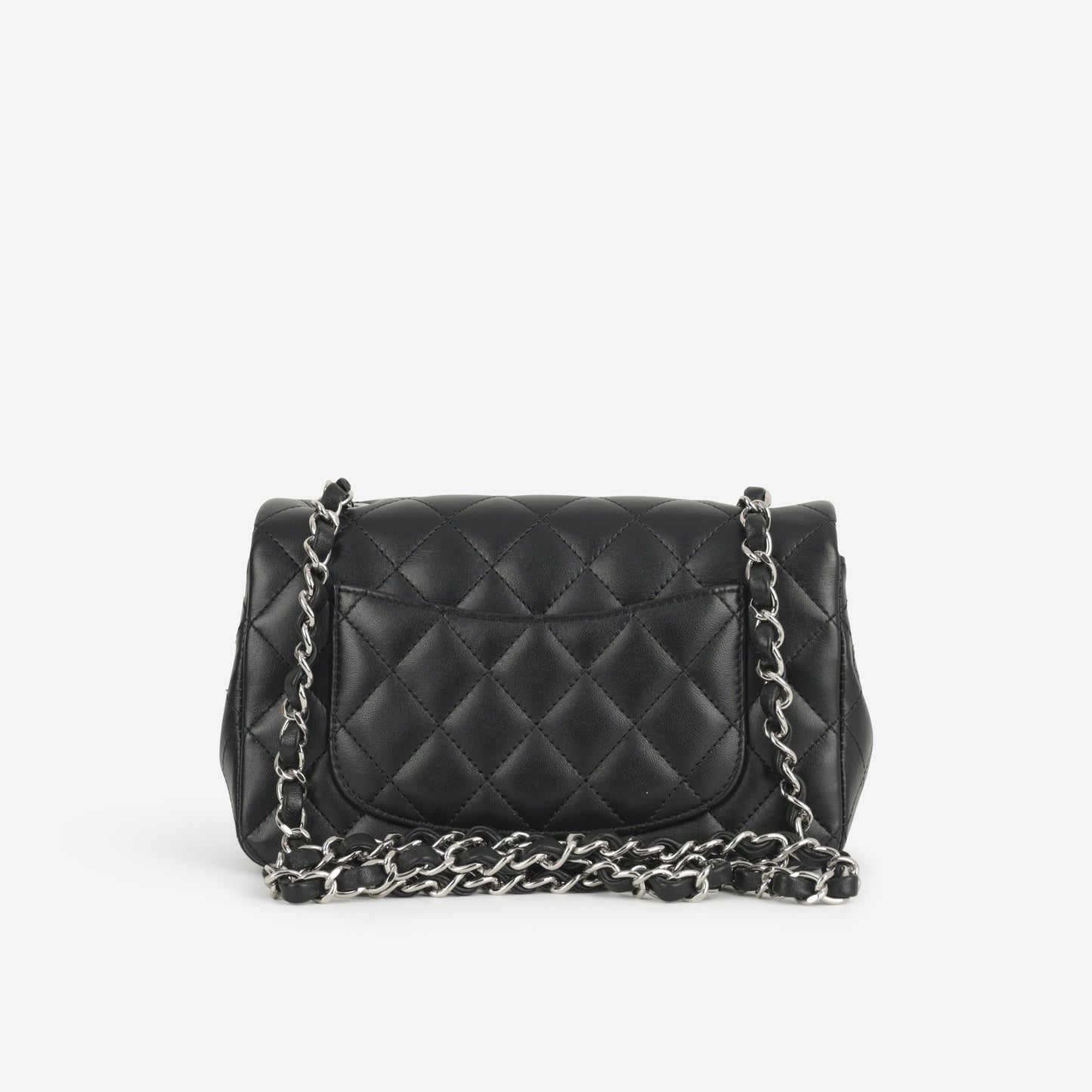 Chanel Mini Rectangular - Black Lambskin | Silver Hardware