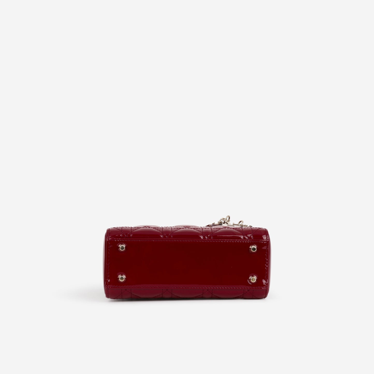 Dior Mini Lady Dior - Cherry Red Patent | Champagne Gold Hardware