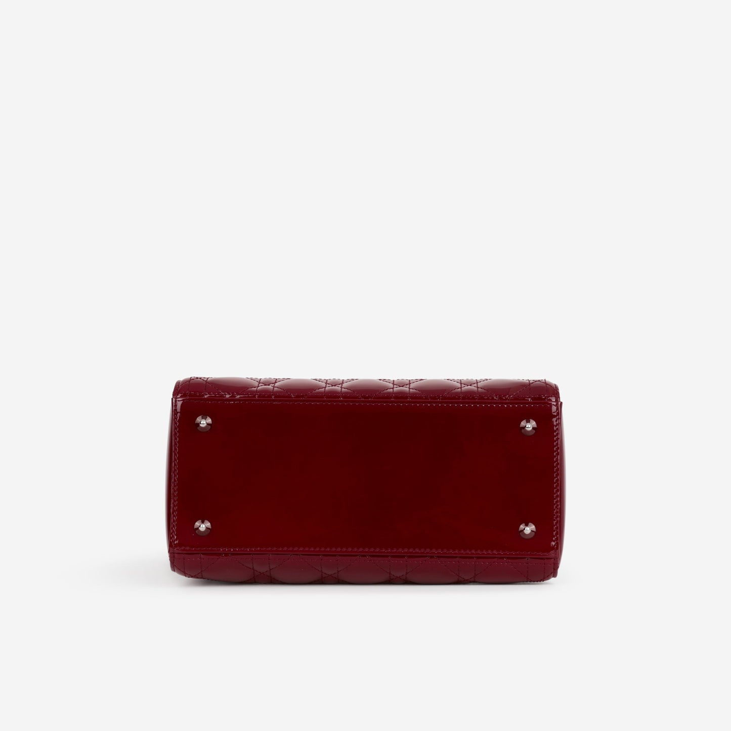 Dior Medium Lady Dior - Cherry Red Patent | Silver Hardware
