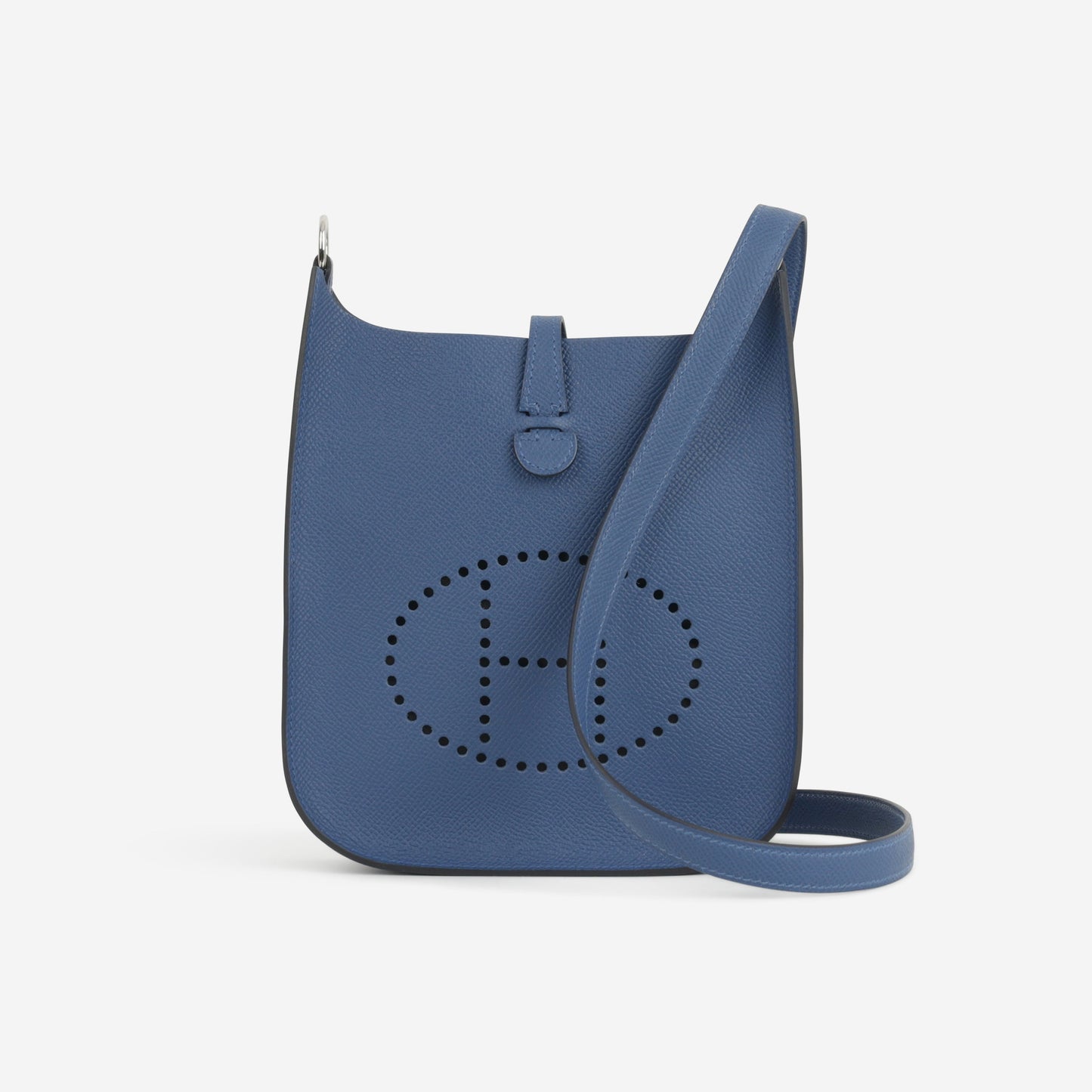 Hermès Mini Evelyne 16 Sellier - Bleu Tie Epsom | Palladium Hardware