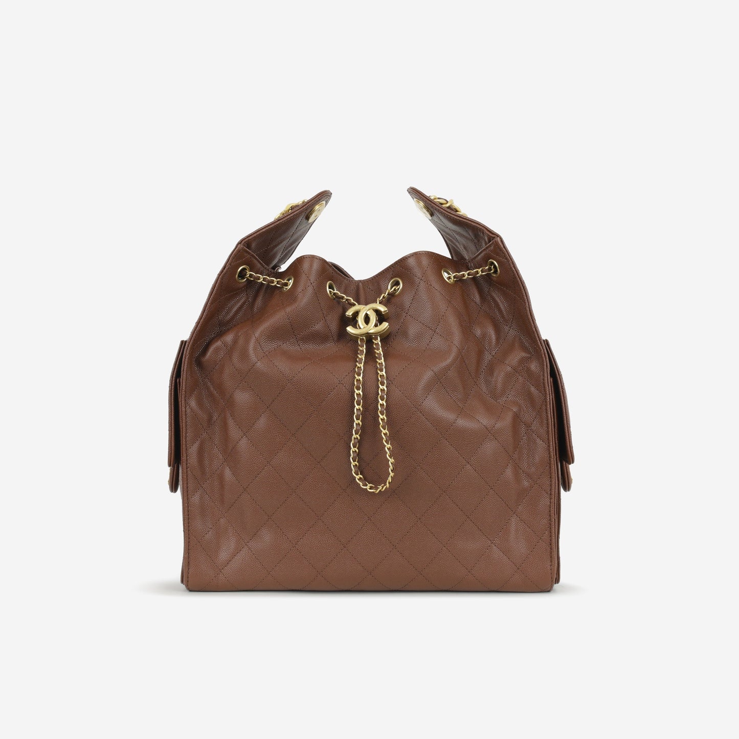 Chanel Medium 25 Hobo Bag - Brown Caviar | Aged Gold Hardware