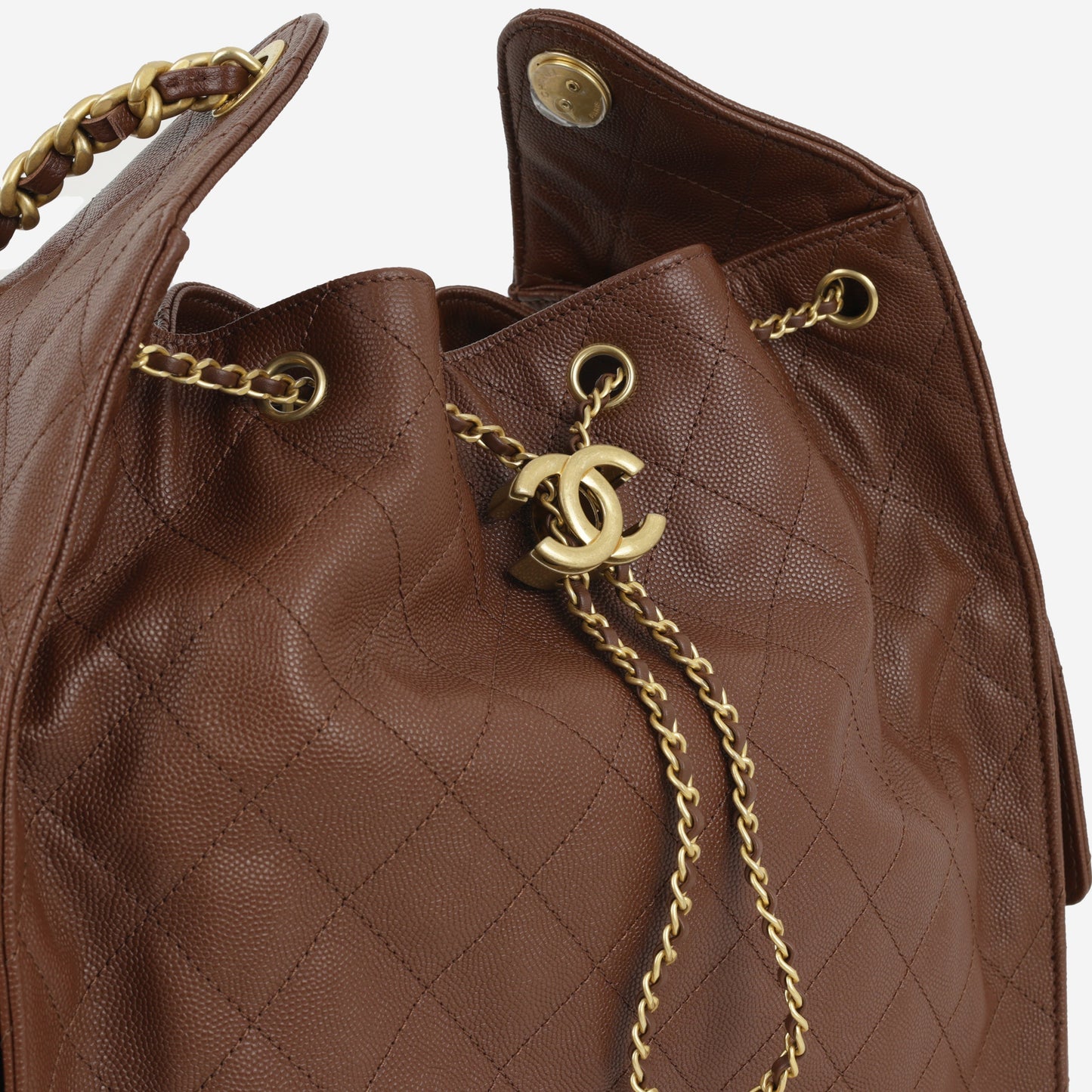 Chanel Medium 25 Hobo Bag - Brown Caviar | Aged Gold Hardware