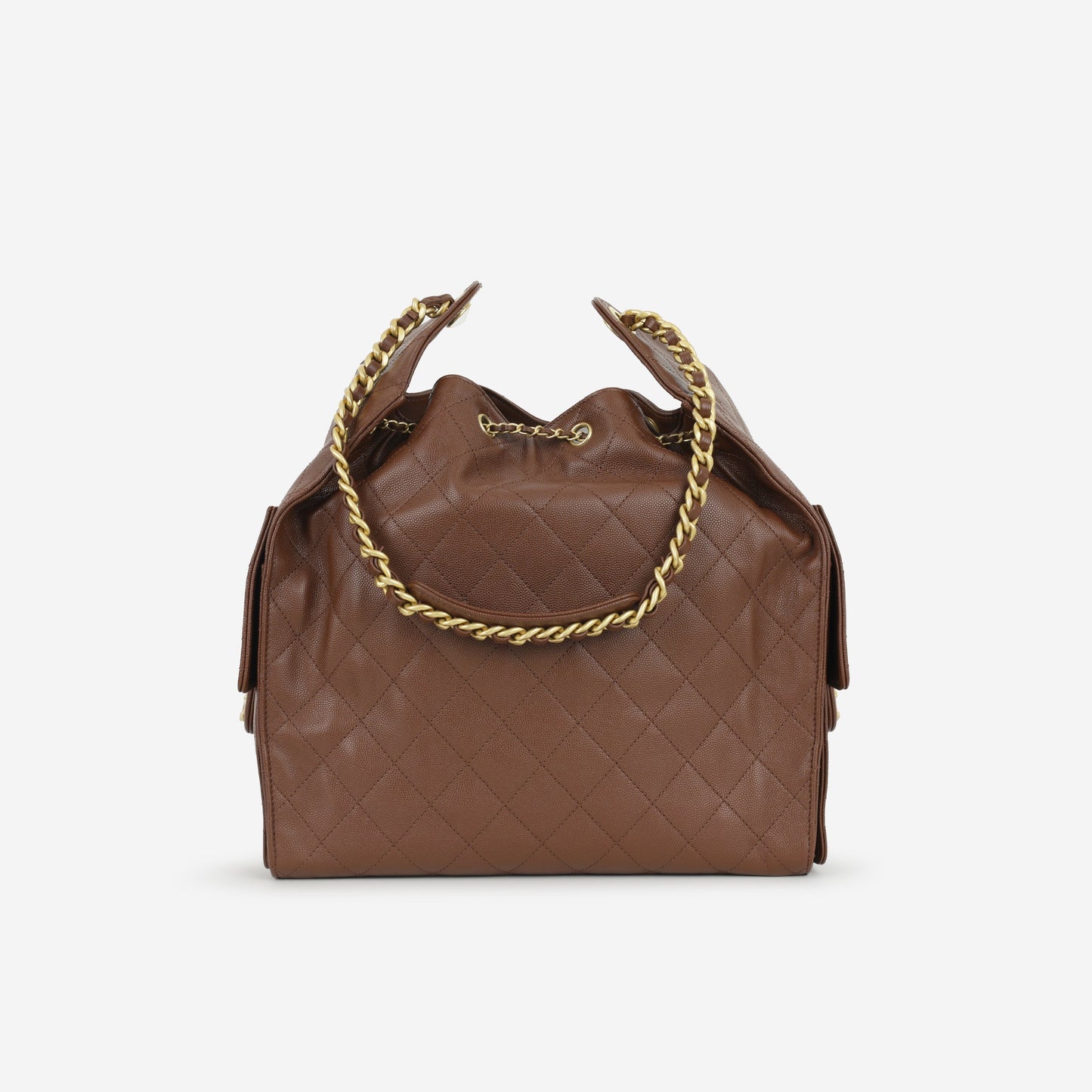 Chanel Medium 25 Hobo Bag - Brown Caviar | Aged Gold Hardware