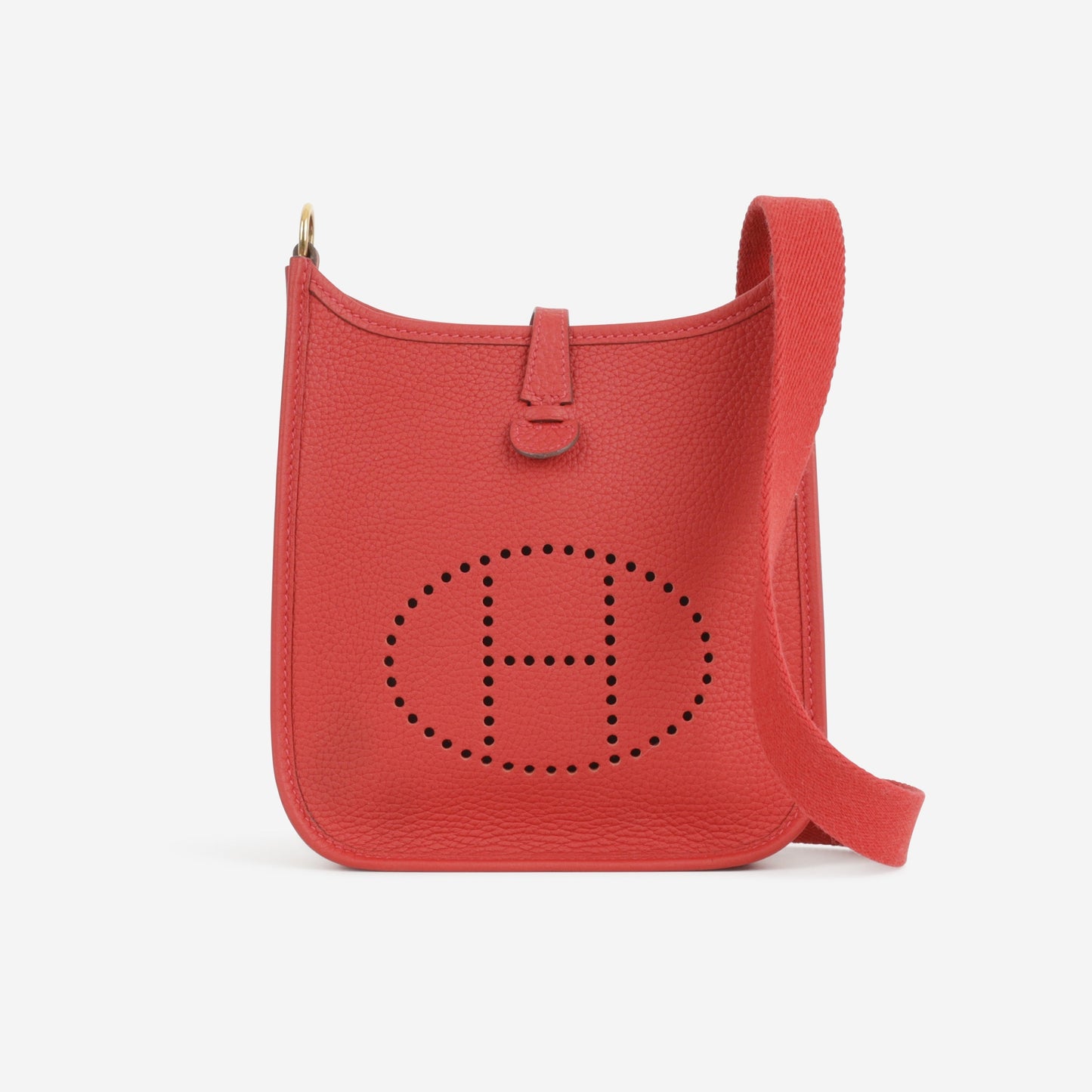 Hermès Mini Evelyne 16 - Vermillion / Rouge Vif Clemence | Gold Hardware
