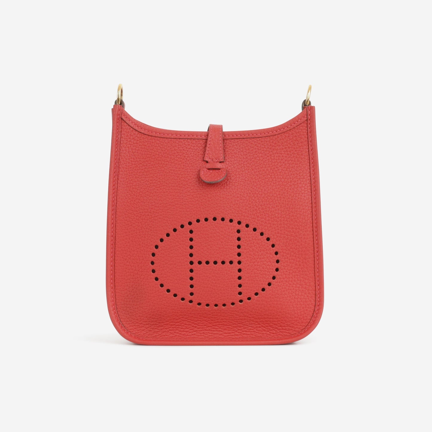 Hermès Mini Evelyne 16 - Vermillion / Rouge Vif Clemence | Gold Hardware
