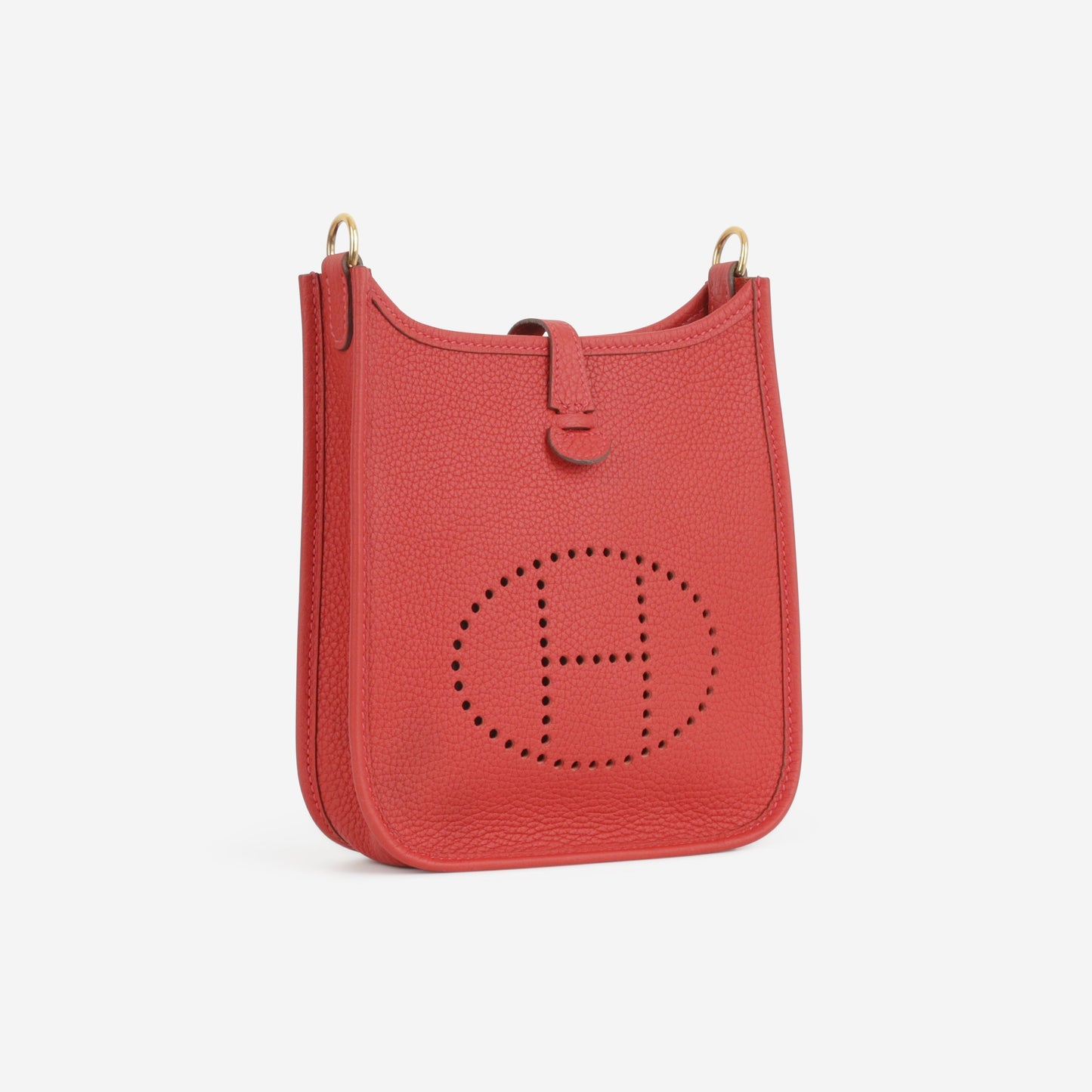 Hermès Mini Evelyne 16 - Vermillion / Rouge Vif Clemence | Gold Hardware