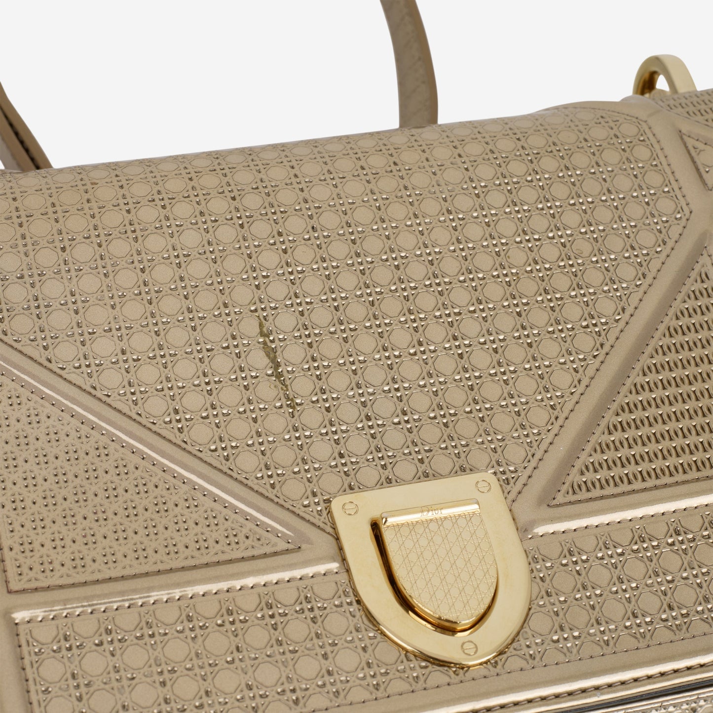 Dior Medium Diorama - Gold Metallic Micro Cannage | Champagne Gold Hardware
