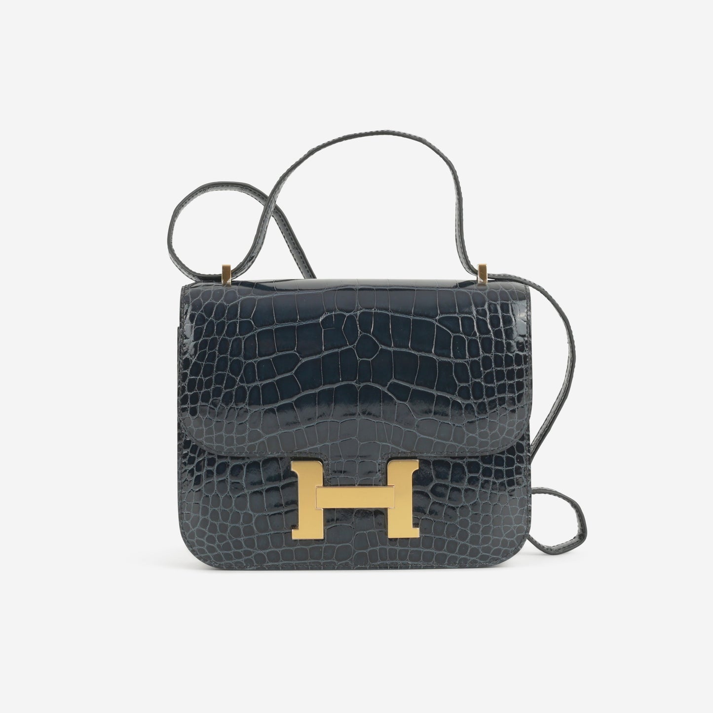 Hermès Constance 18 - Vert Rousseau Alligator Lisse | Gold Hardware