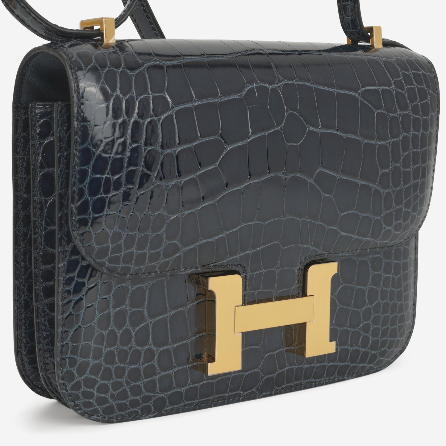 Hermès Constance 18 - Vert Rousseau Alligator Lisse | Gold Hardware