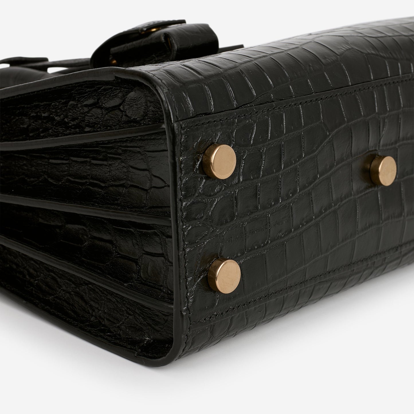 Saint Laurent Nano Sac De Jour - Black Croc Embossed | Gold Hardware