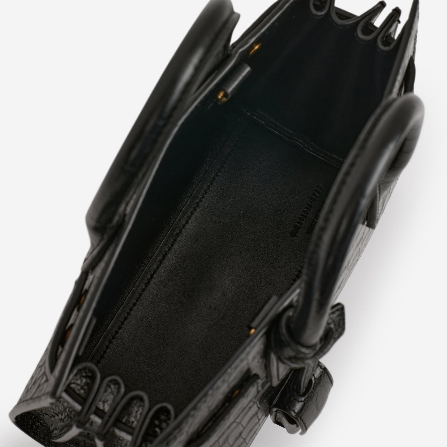 Saint Laurent Nano Sac De Jour - Black Croc Embossed | Gold Hardware