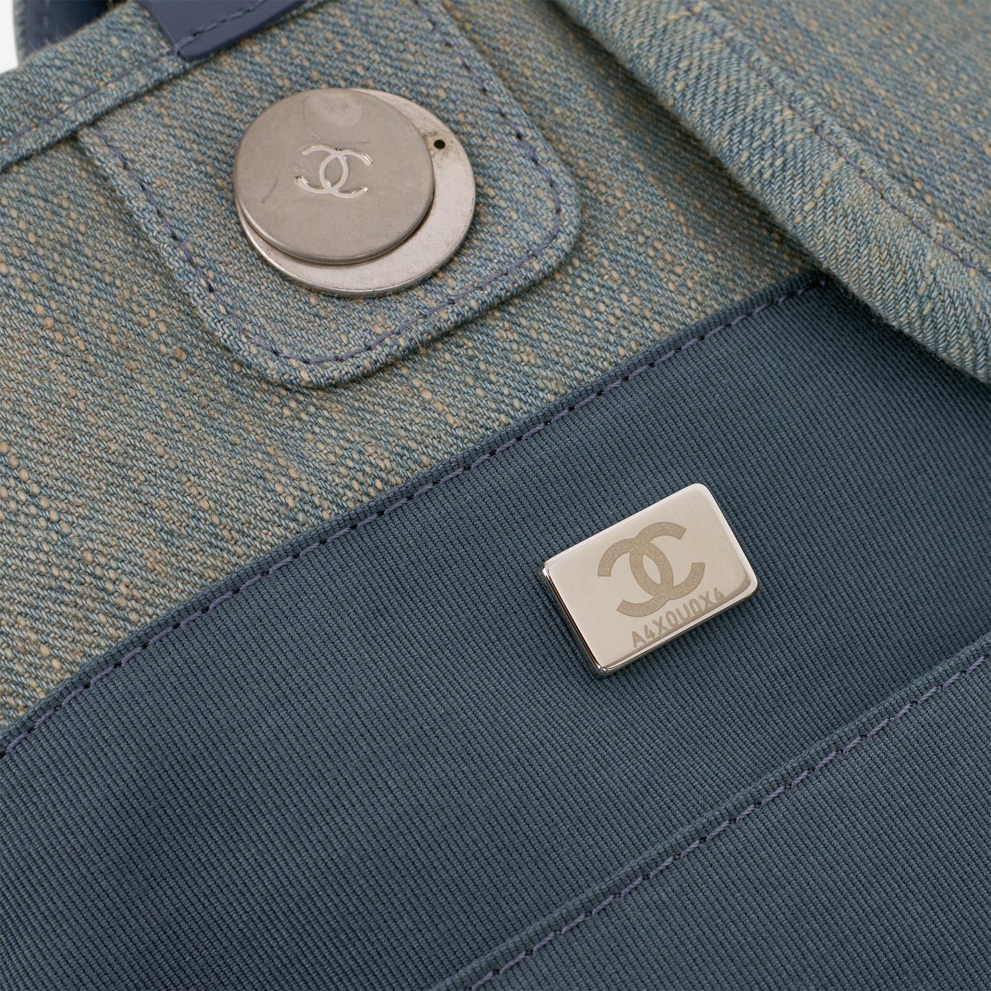 Chanel Large Deauville - Light Washed Denim | Brushed Silver Hardware