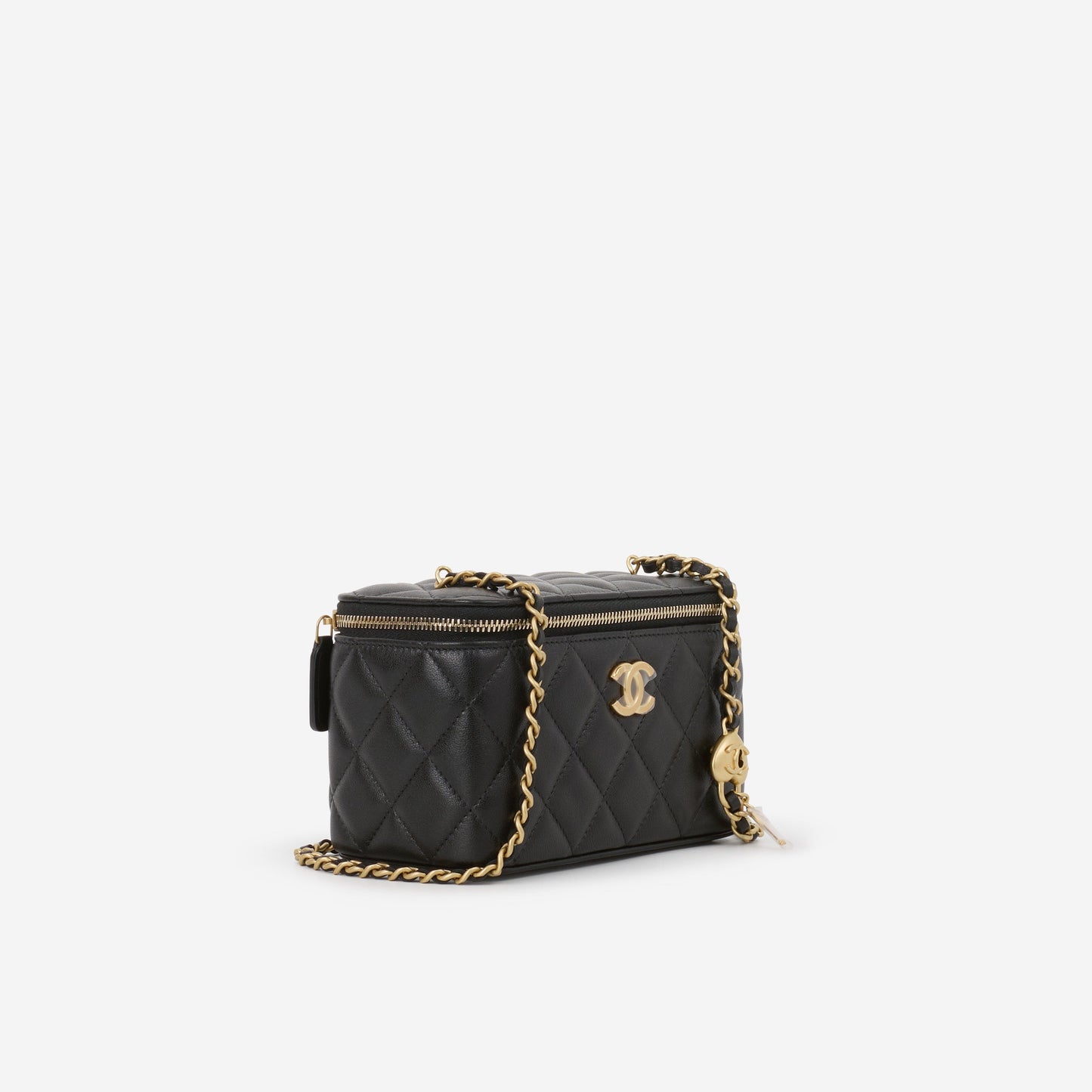 Chanel 26S Long Vanity with Chain - Black Lambskin | Gold Hardware