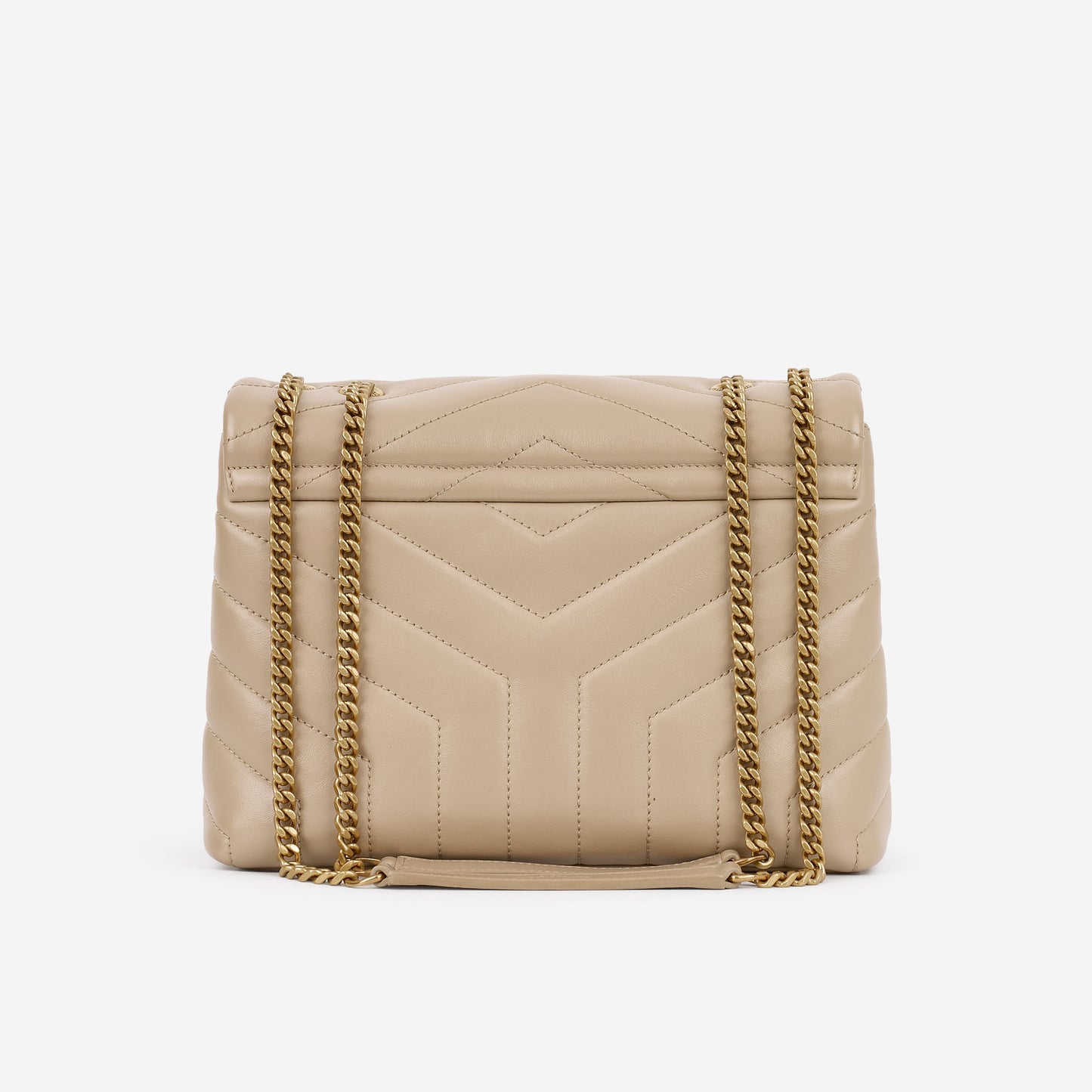 Saint Laurent Small Loulou - Beige Calfskin | Gold Hardware