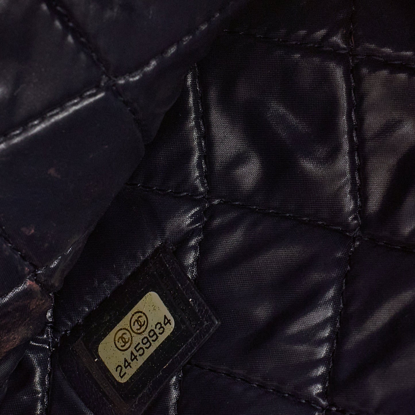 Chanel Medium O Case - Navy Black Quilted Velvet | Gold-tone Hardware