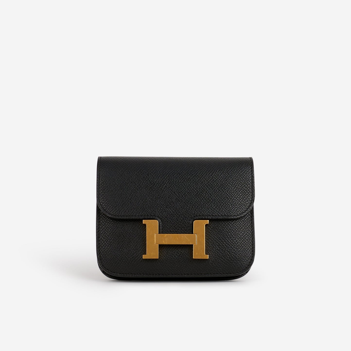 Hermès Constance Slim Wallet - Noir Epsom | Gold Hardware
