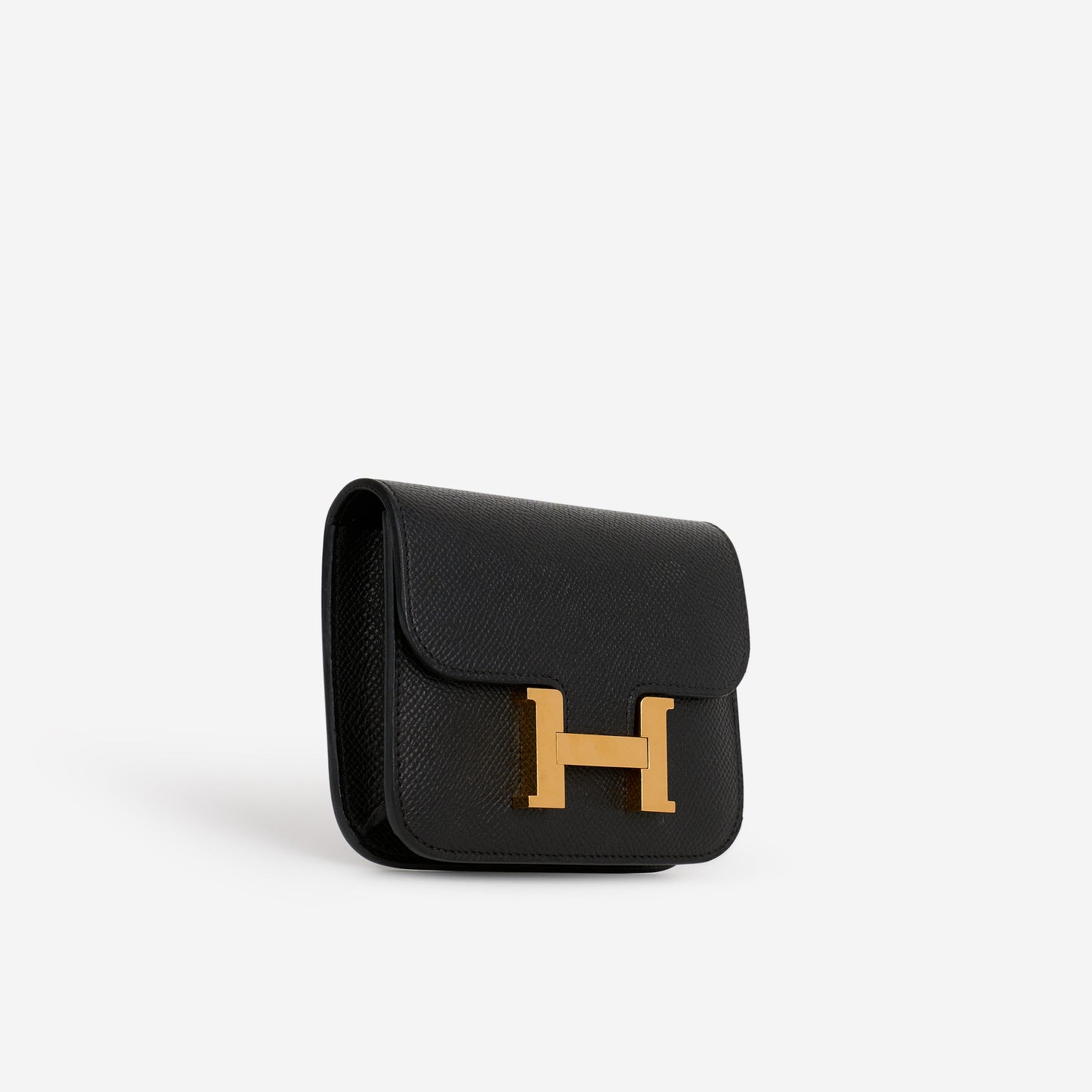 Hermès Constance Slim Wallet - Noir Epsom | Gold Hardware