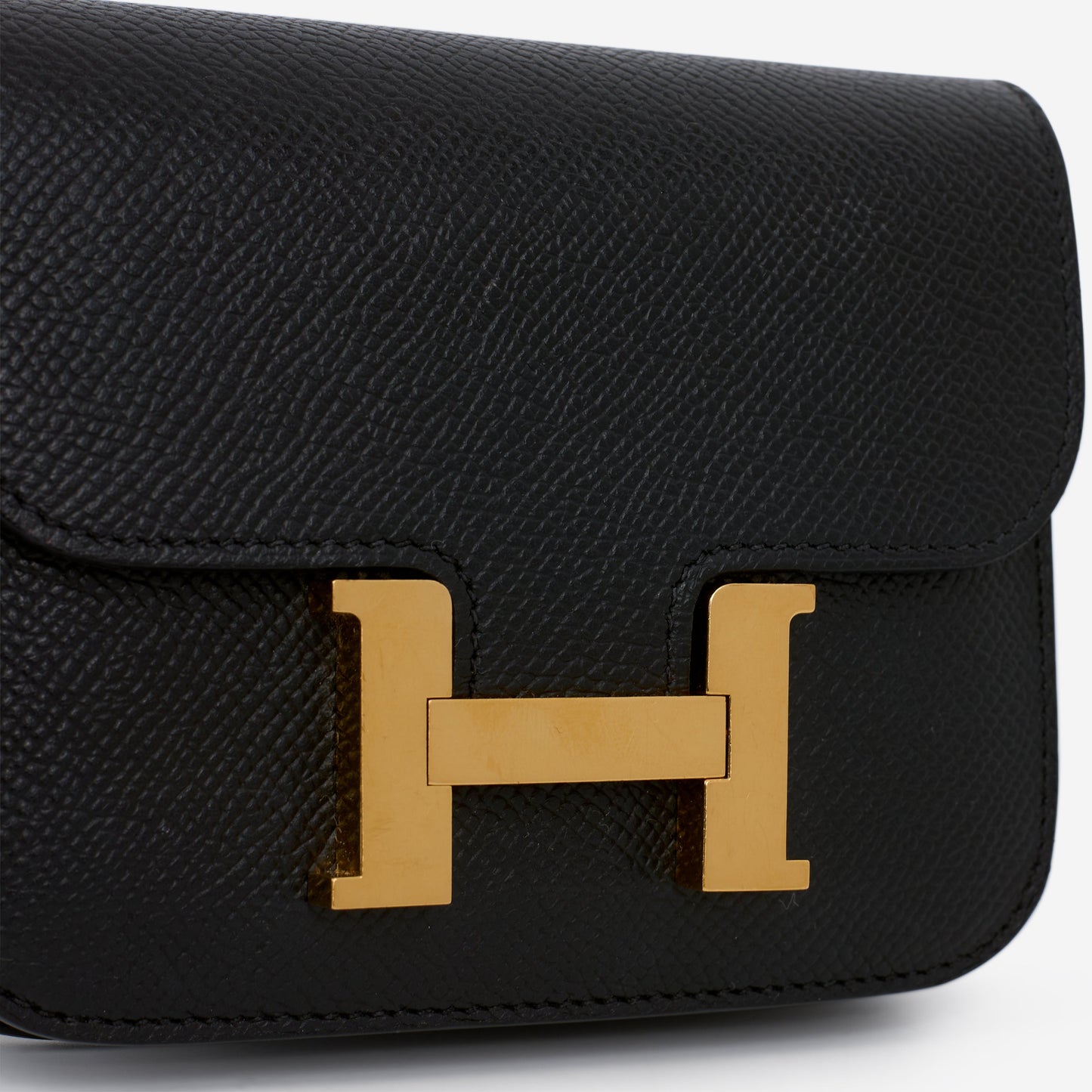Hermès Constance Slim Wallet - Noir Epsom | Gold Hardware