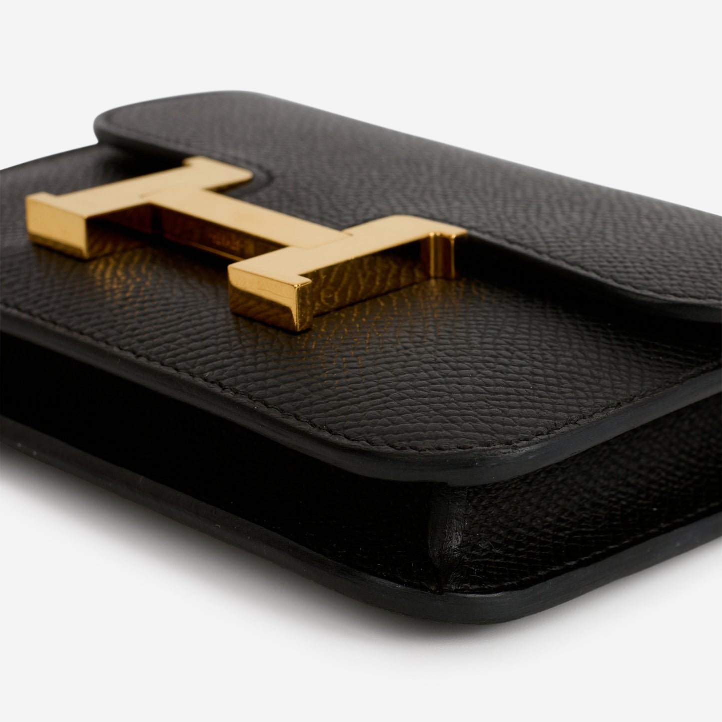 Hermès Constance Slim Wallet - Noir Epsom | Gold Hardware