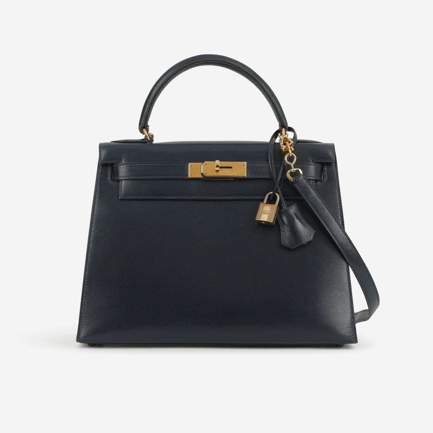 Hermès Vintage Kelly 28 - Bleu Marine Box Calf | Gold Hardware