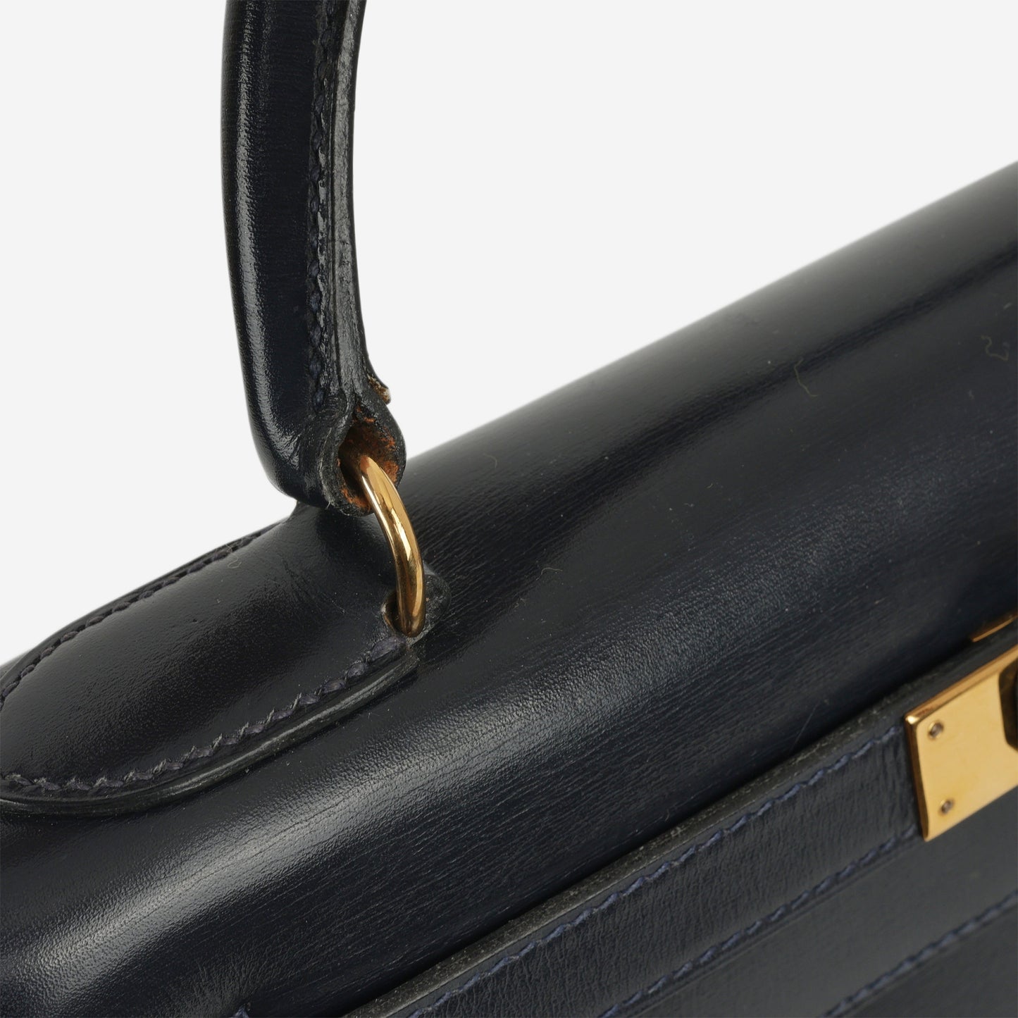 Hermès Vintage Kelly 28 - Bleu Marine Box Calf | Gold Hardware