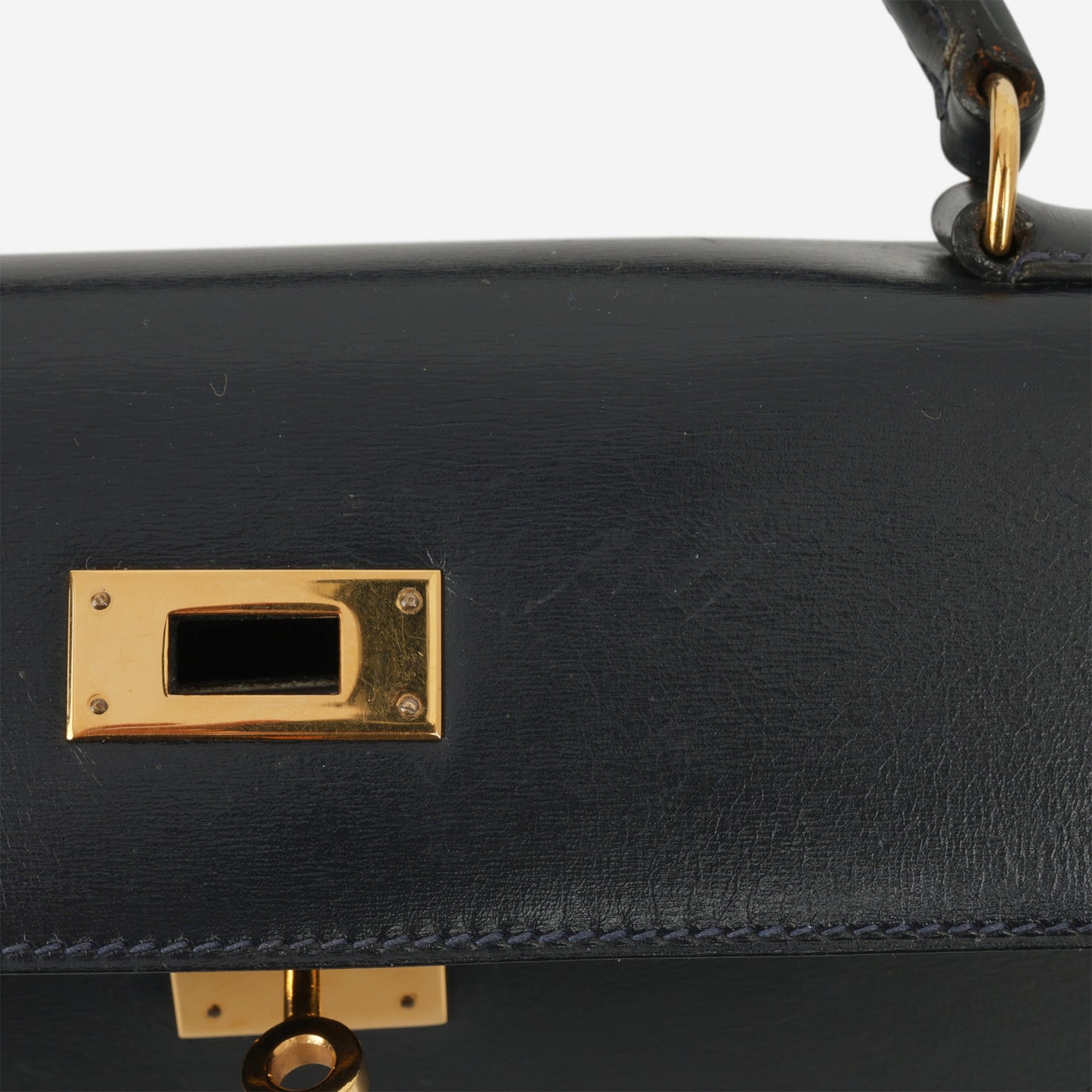 Hermès Vintage Kelly 28 - Bleu Marine Box Calf | Gold Hardware