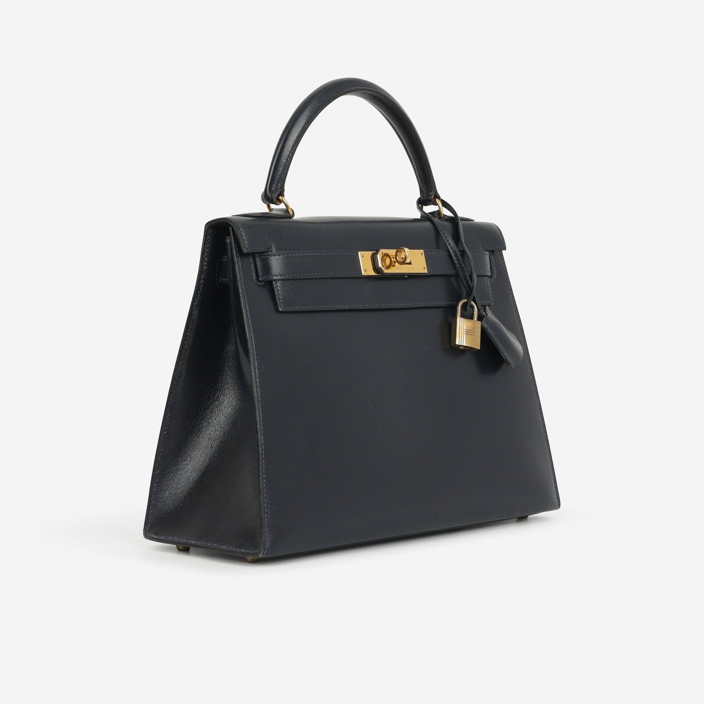 Hermès Vintage Kelly 28 - Bleu Marine Box Calf | Gold Hardware