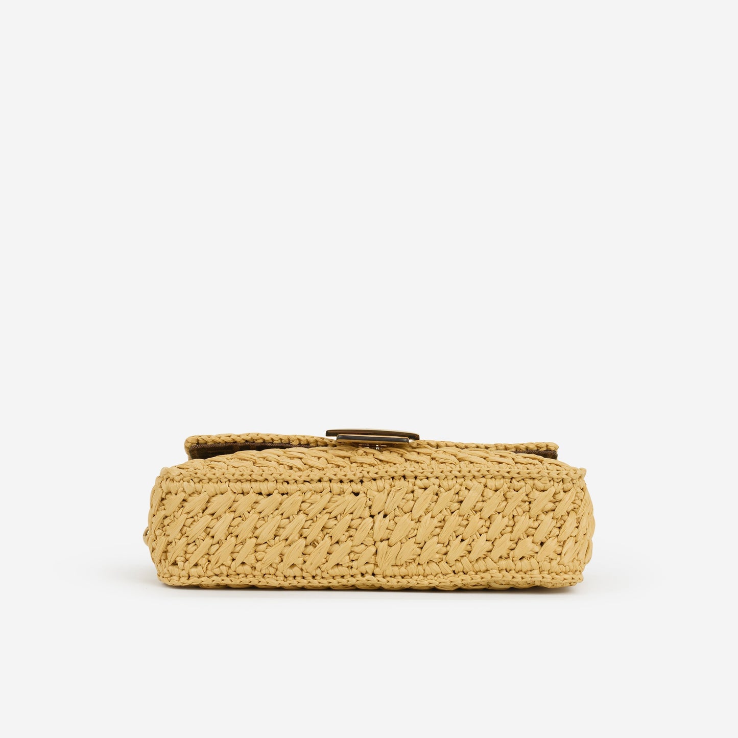 Fendi - Medium Baguette - Natural Straw Crochet | Calfskin CGHW