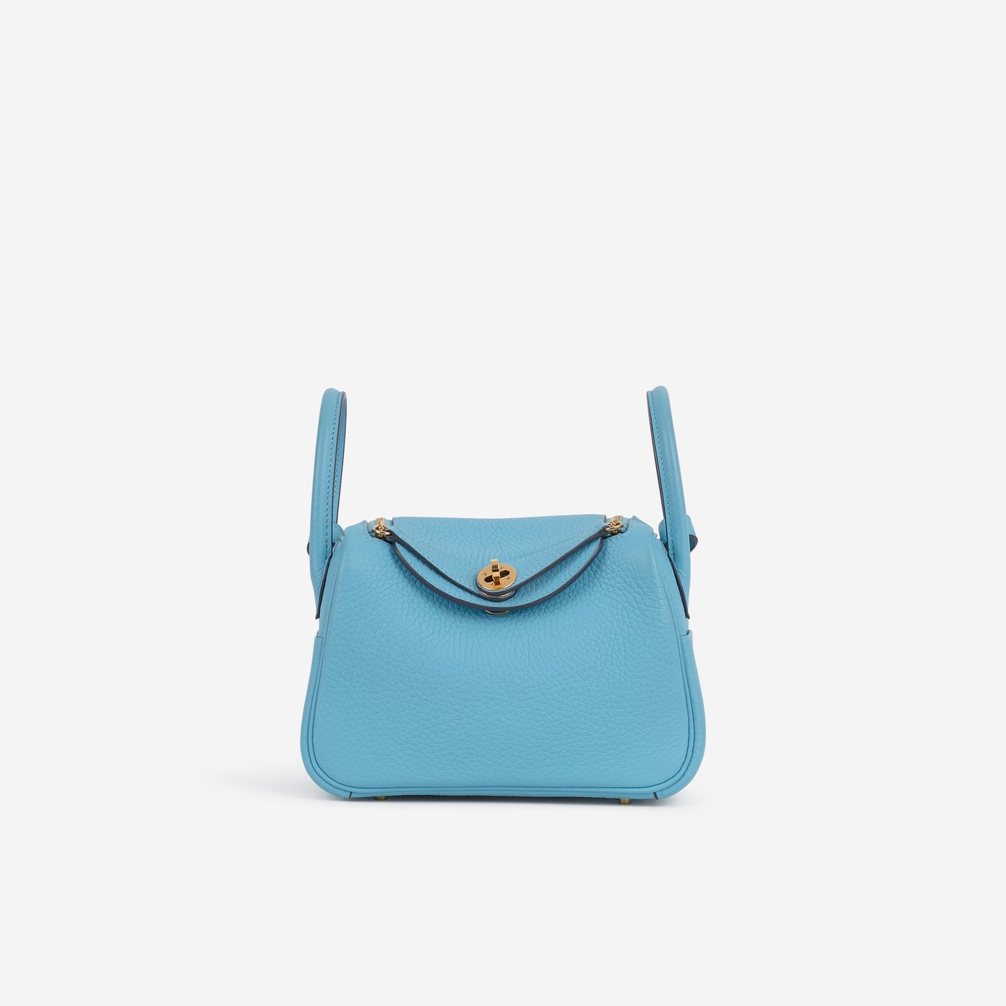 Hermès Mini Lindy - Bleu Du Nord Clemence | Gold Hardware