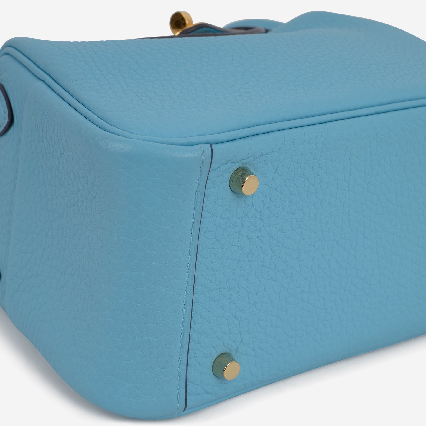 Hermès Mini Lindy - Bleu Du Nord Clemence | Gold Hardware