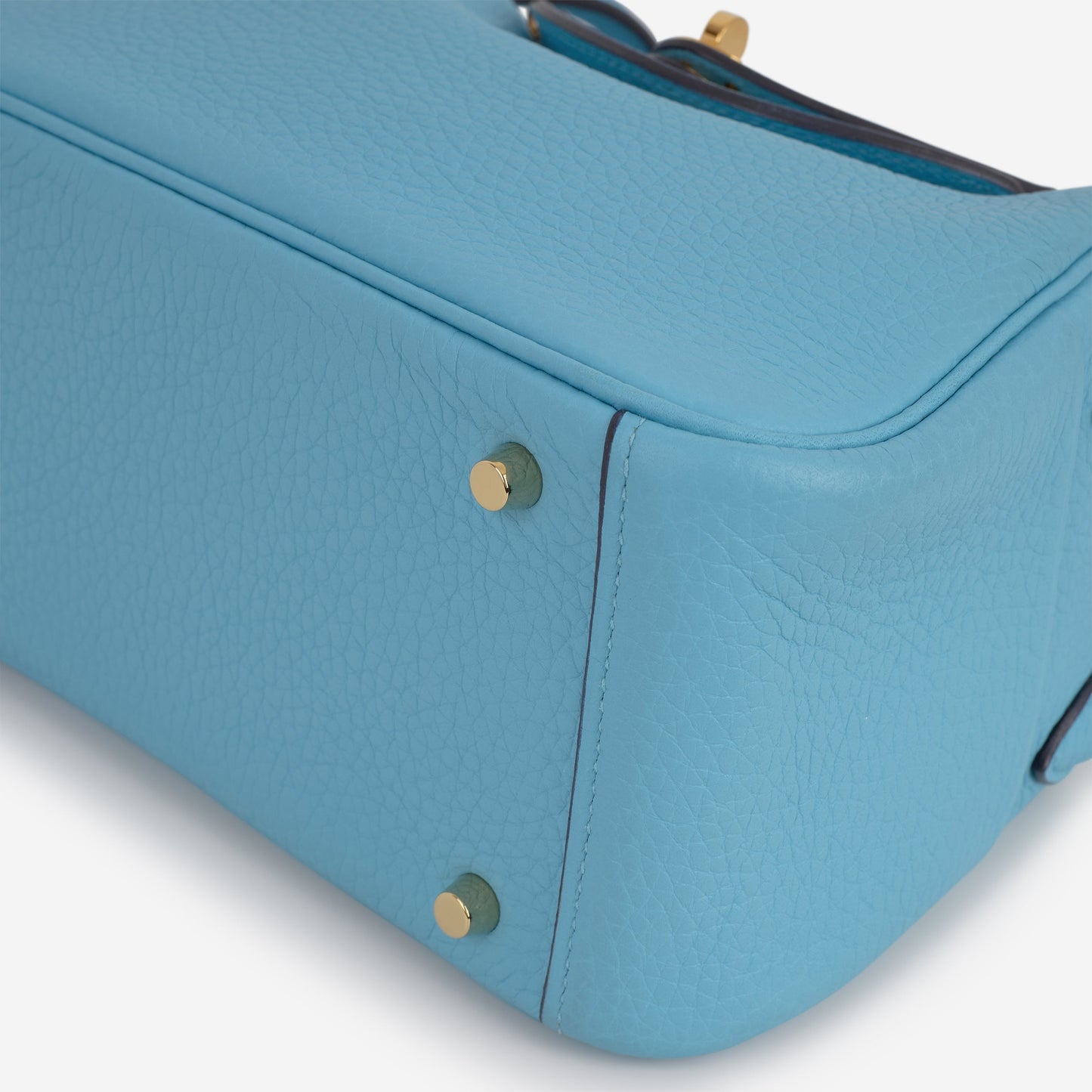 Hermès Mini Lindy - Bleu Du Nord Clemence | Gold Hardware