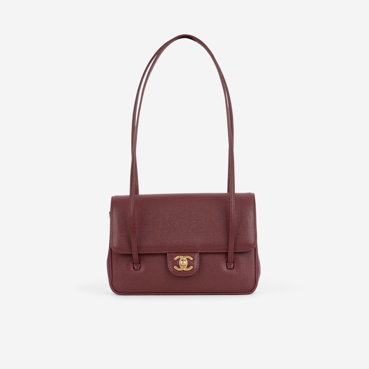 Chanel SS26 Small Preppy Coco Flap - Maroon Caviar | Gold Hardware