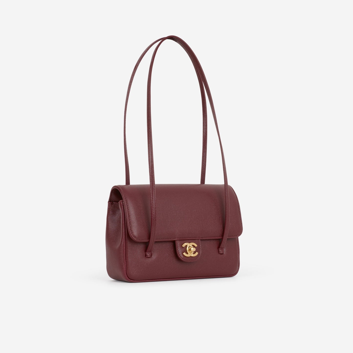 Chanel SS26 Small Preppy Coco Flap - Maroon Caviar | Gold Hardware