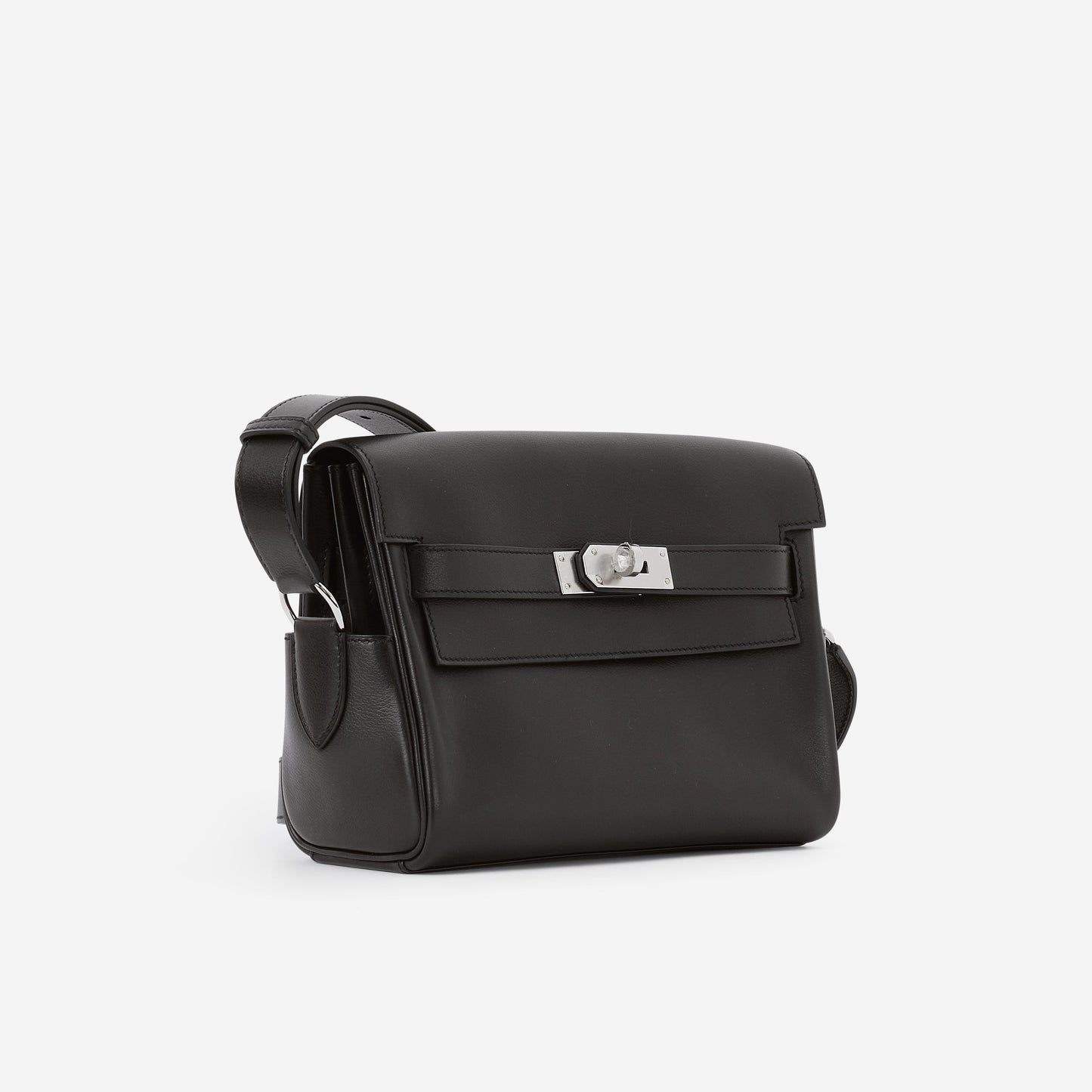 Hermès Kelly Messenger PM - Black Evergrain | Palladium Hardware