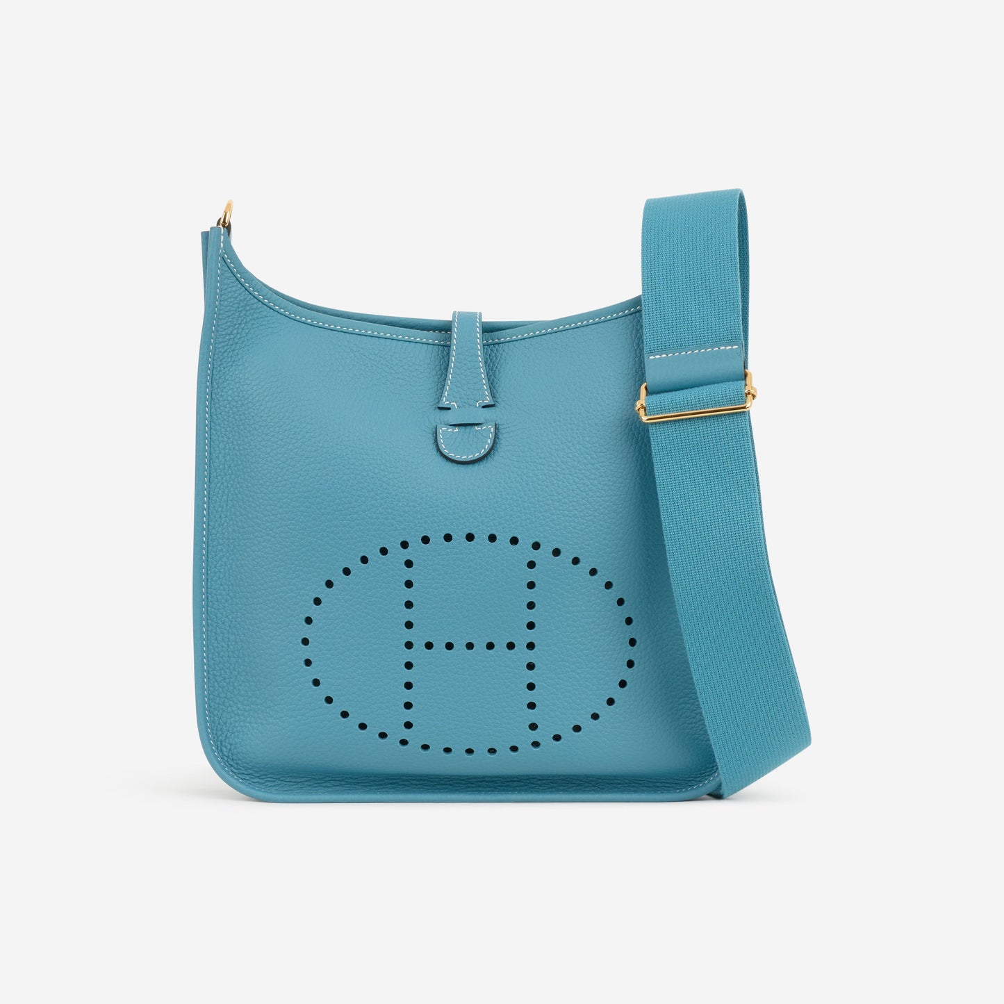 Hermès Evelyne PM - Bleu Jean Clemence | Gold Hardware