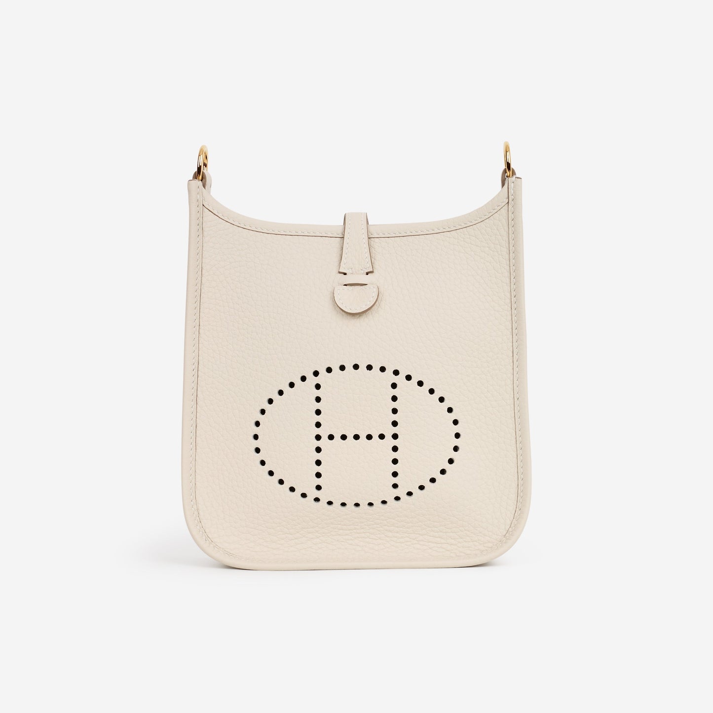 Hermès Mini Evelyne 16 - Craie Clemence | Gold Hardware