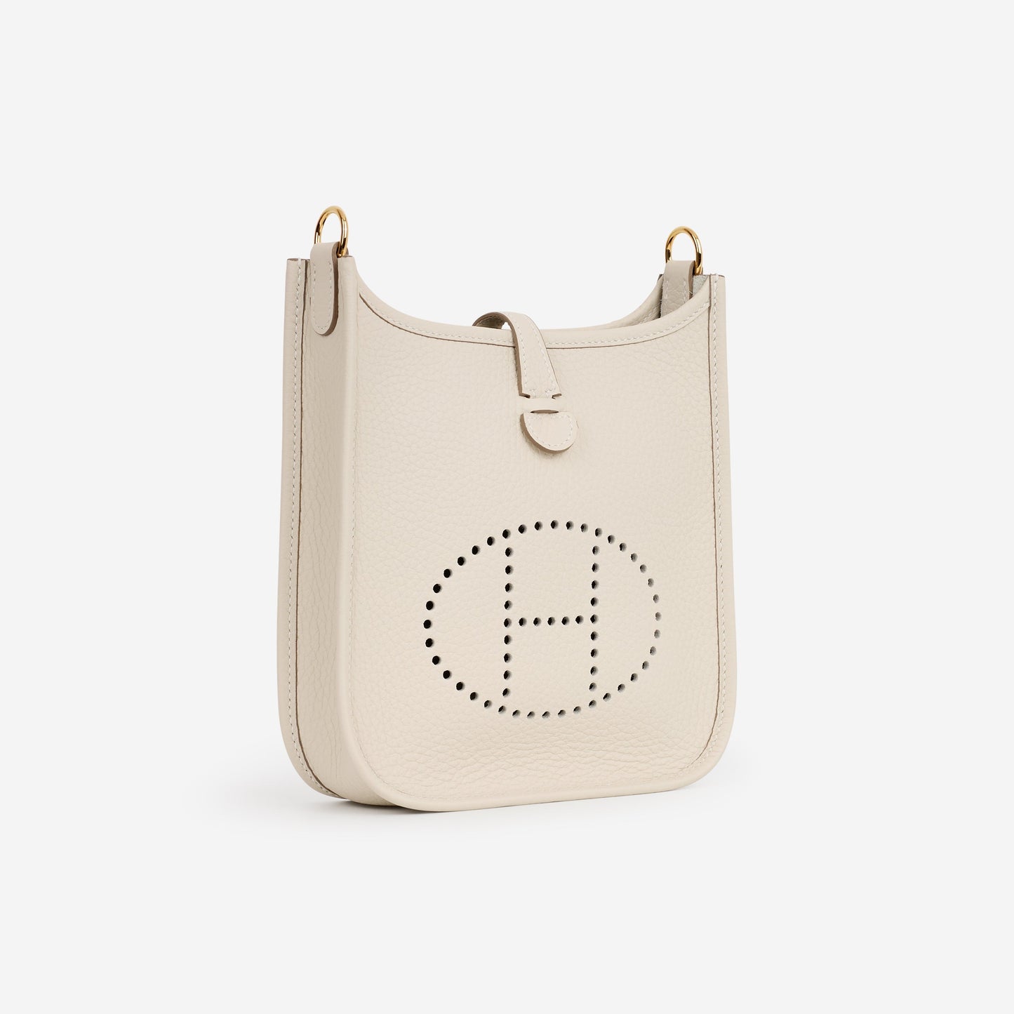 Hermès Mini Evelyne 16 - Craie Clemence | Gold Hardware